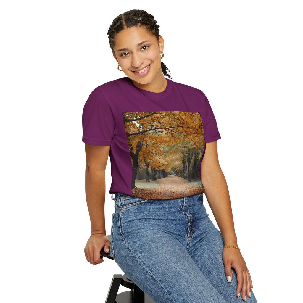 Autumn Pathways Unisex T-Shirt - Cozy Fall Vibes, Nature Lover's Tee, Seasonal Style, Perfect for Thanksgiving, Outdoors Events