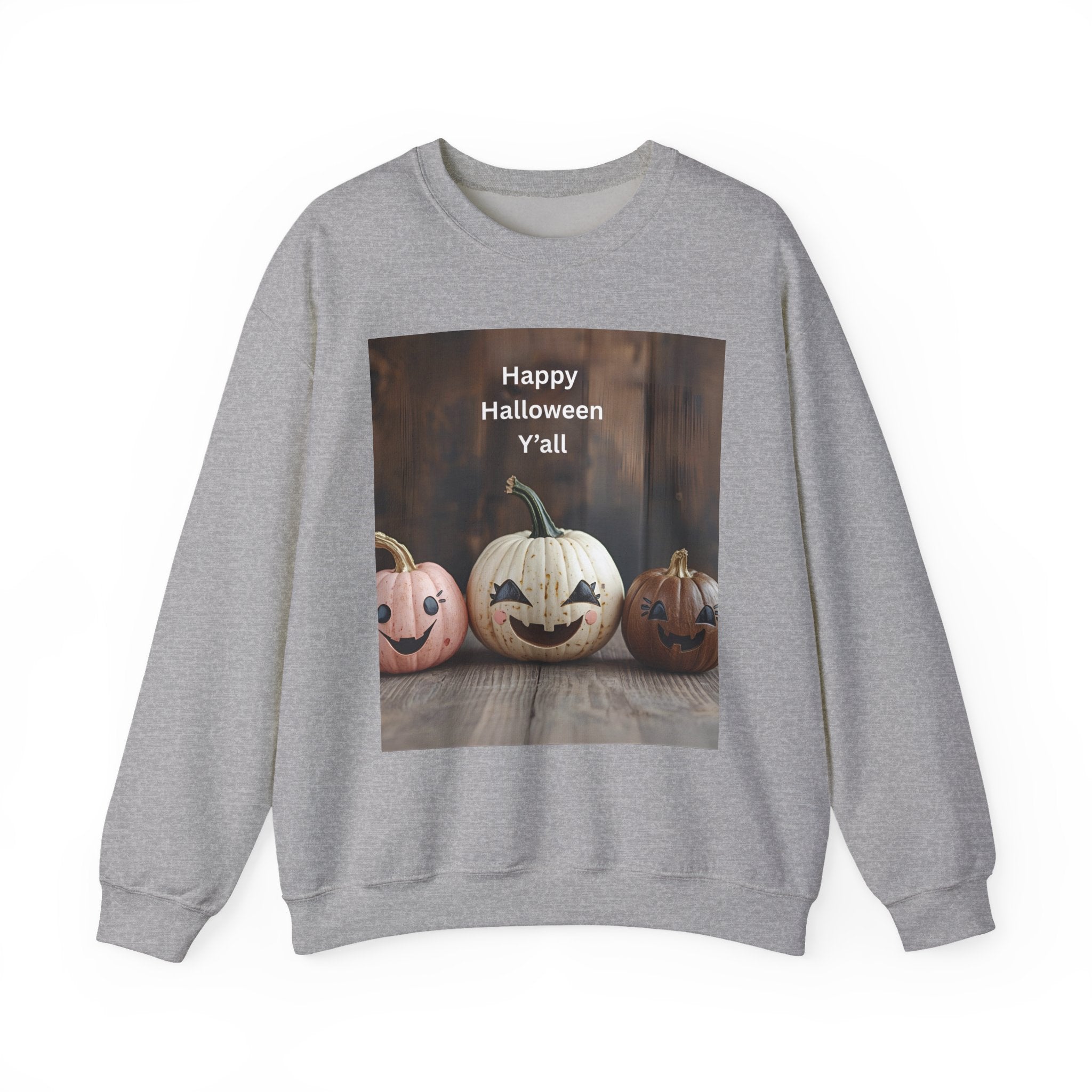 Halloween Pumpkin Sweatshirt, Fall Fashion, Cozy Crewneck, Unisex Apparel, Halloween Gift, Seasonal Style