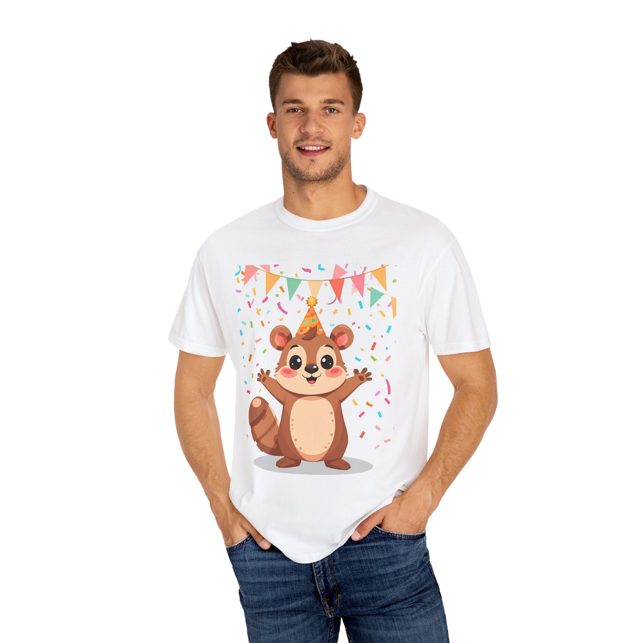 Adorable Party Animal Squirl T-Shirt - Birthday Gift, Unisex Tee, Celebration Apparel, Cute Animal Print, Fun Gift Idea