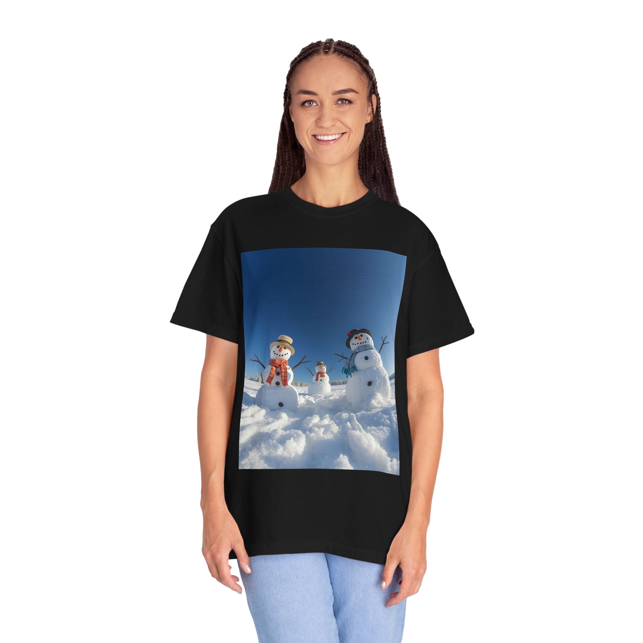 Festive Christmas Winter Wonderland Snowman T-shirt, Holiday Apparel, Christmas Gift, Unisex Tees, Cozy Winter Outfit, Family Fun