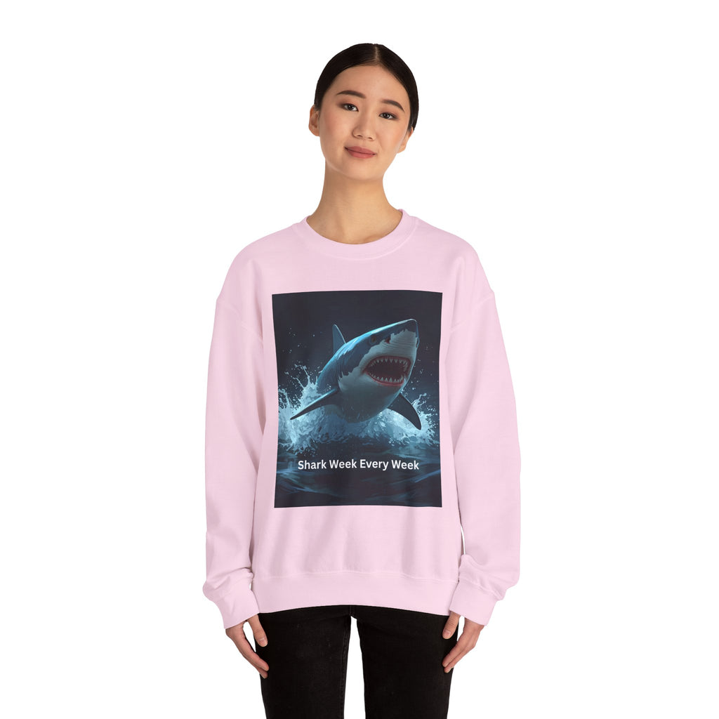 Shark Week Crewneck Sweatshirt, Fun Gift for Shark Lovers, Cozy Apparel for Beach Lovers, Unique Summer Fashion, Undersea Adventure [...]