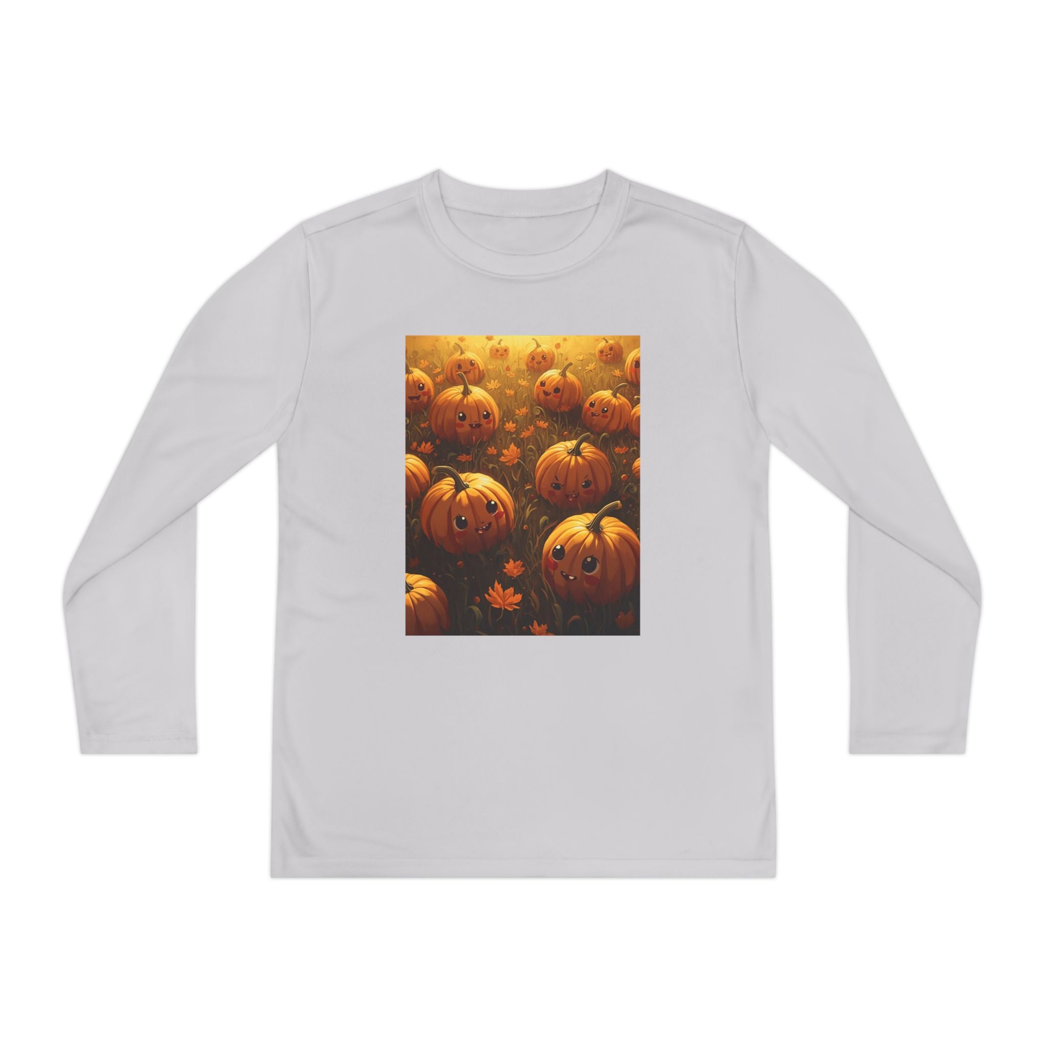 Happy Halloween Pumpkin Youth Long Sleeve Competitor Tee