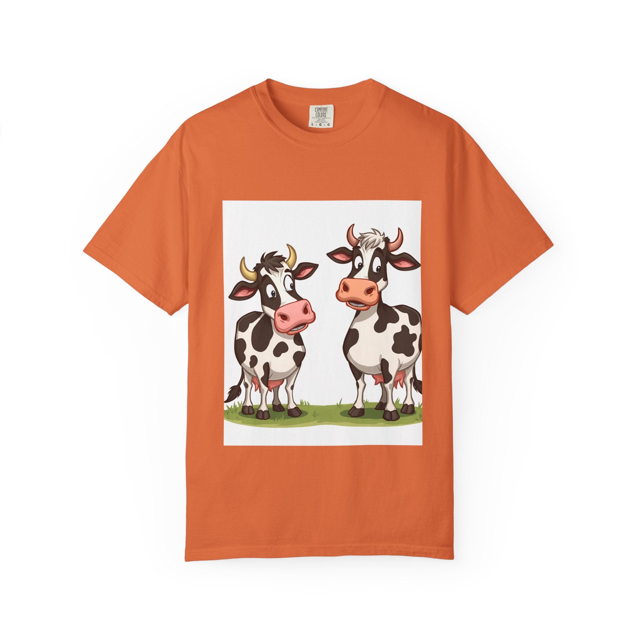 Cute Cows Unisex T-Shirt, Cute Cow Graphic Tee, Animal Lover Gift, Casual Wear, Birthday Present, Fun Farm Shirt