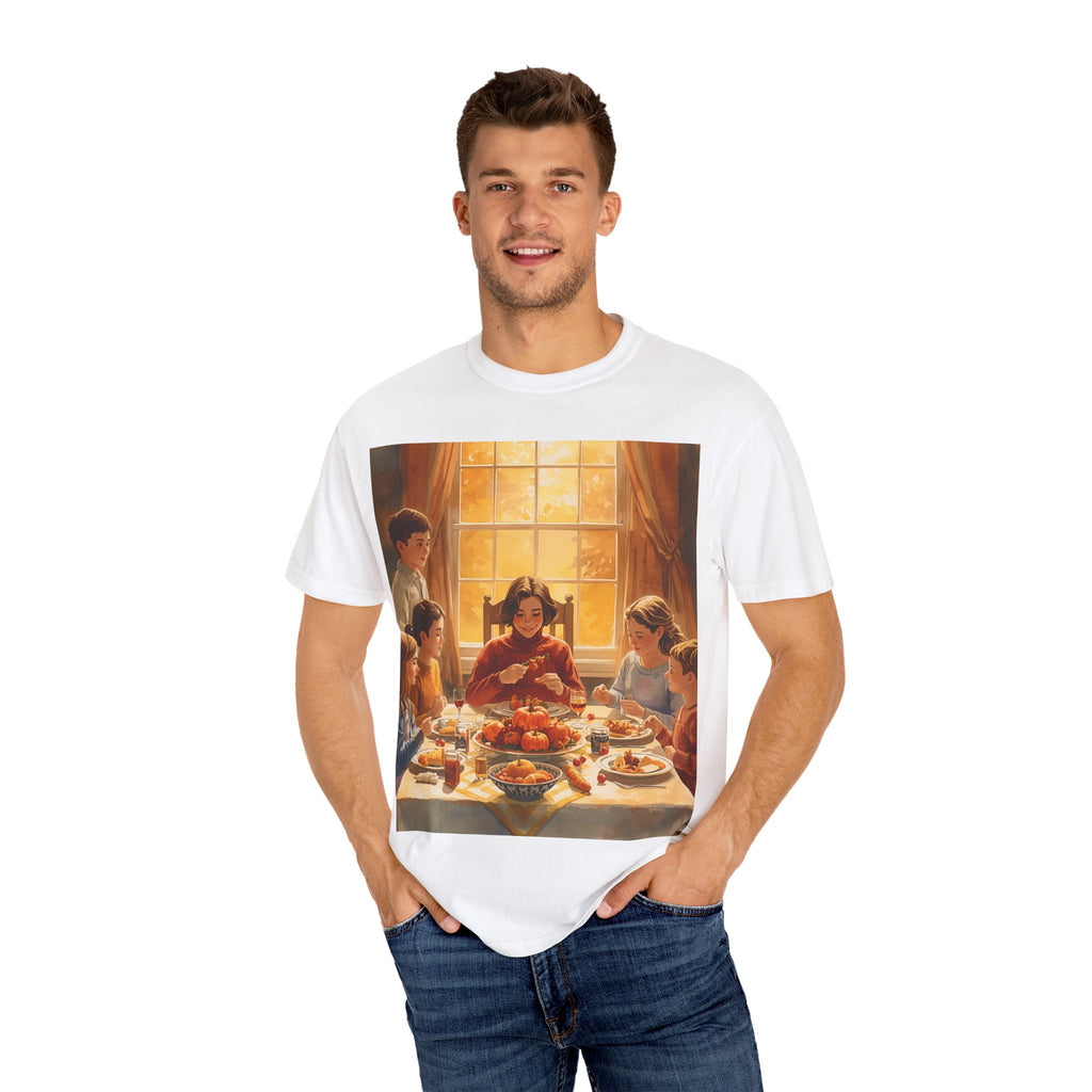 Thankful Family Dinner Unisex T-shirt, Family Gathering Shirt, Festive Apparel, Casual Wear, Fall Celebration Tee