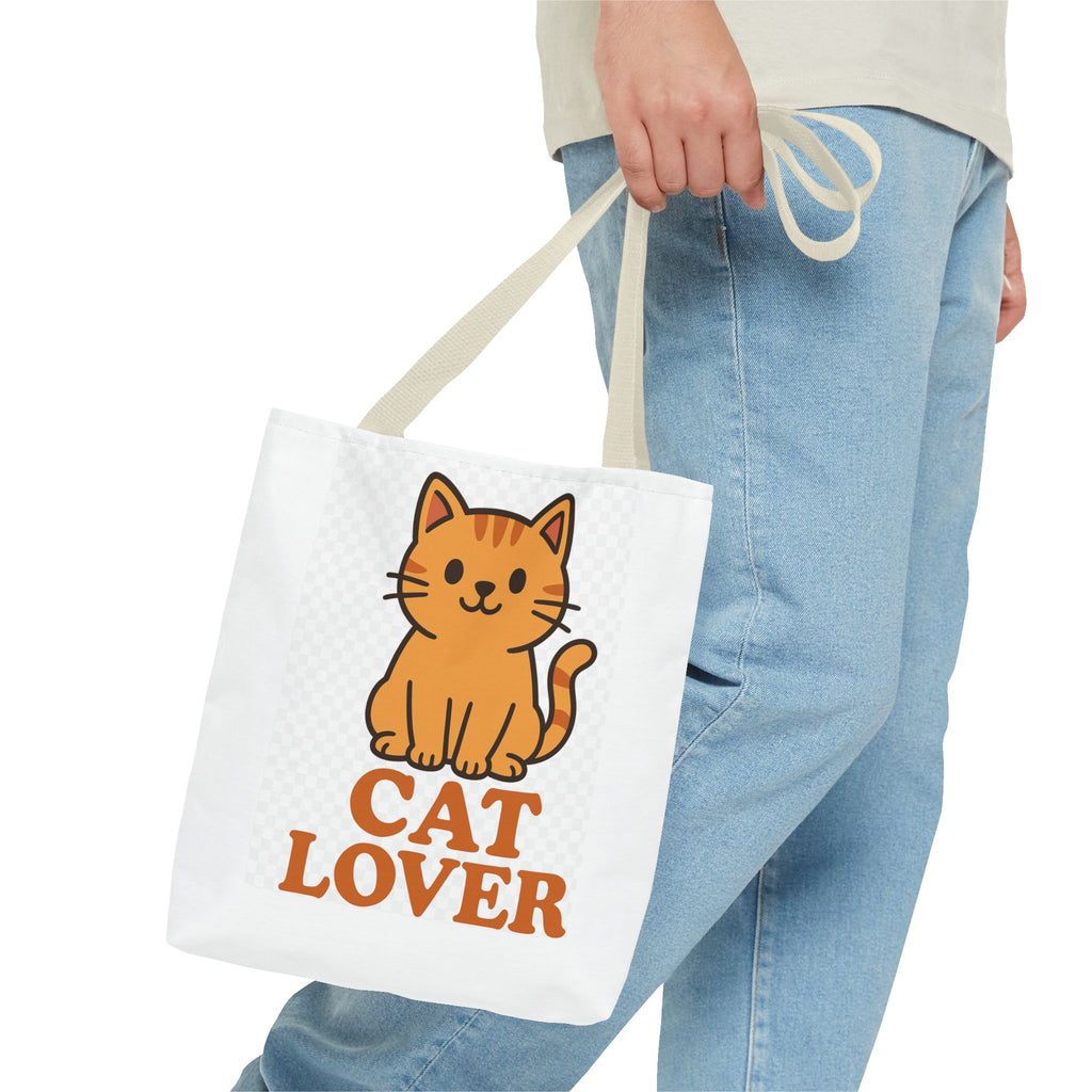 Cat Lover Tote Bag, Eco-Friendly Cat Lover Gift, Cute Pet Owner Accessory, AOP Cat Design, Ideal for Everyday Use, Cat Themed Shopping Bag