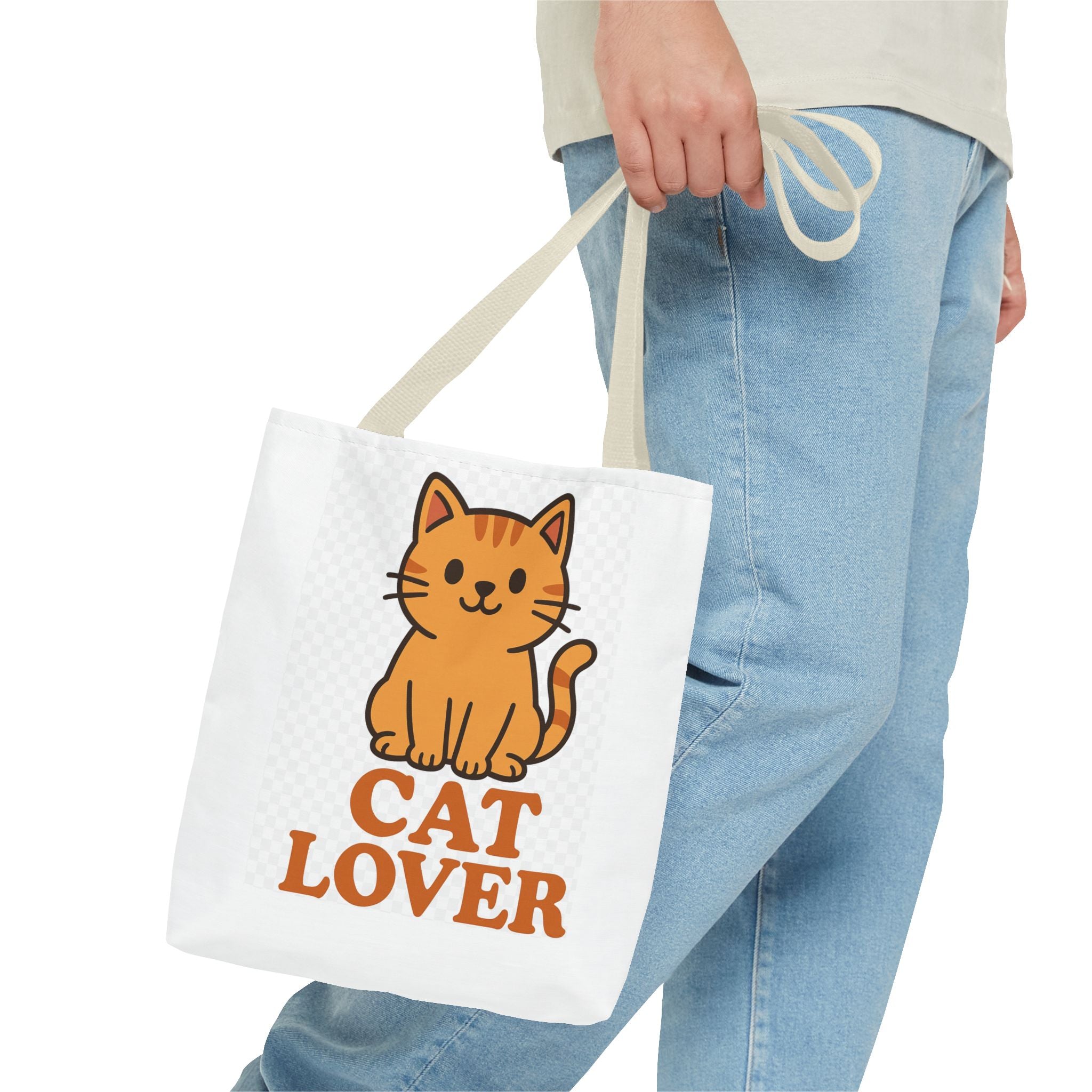 Cat Lover Tote Bag, Eco-Friendly Cat Lover Gift, Cute Pet Owner Accessory, AOP Cat Design, Ideal for Everyday Use, Cat Themed Shopping Bag