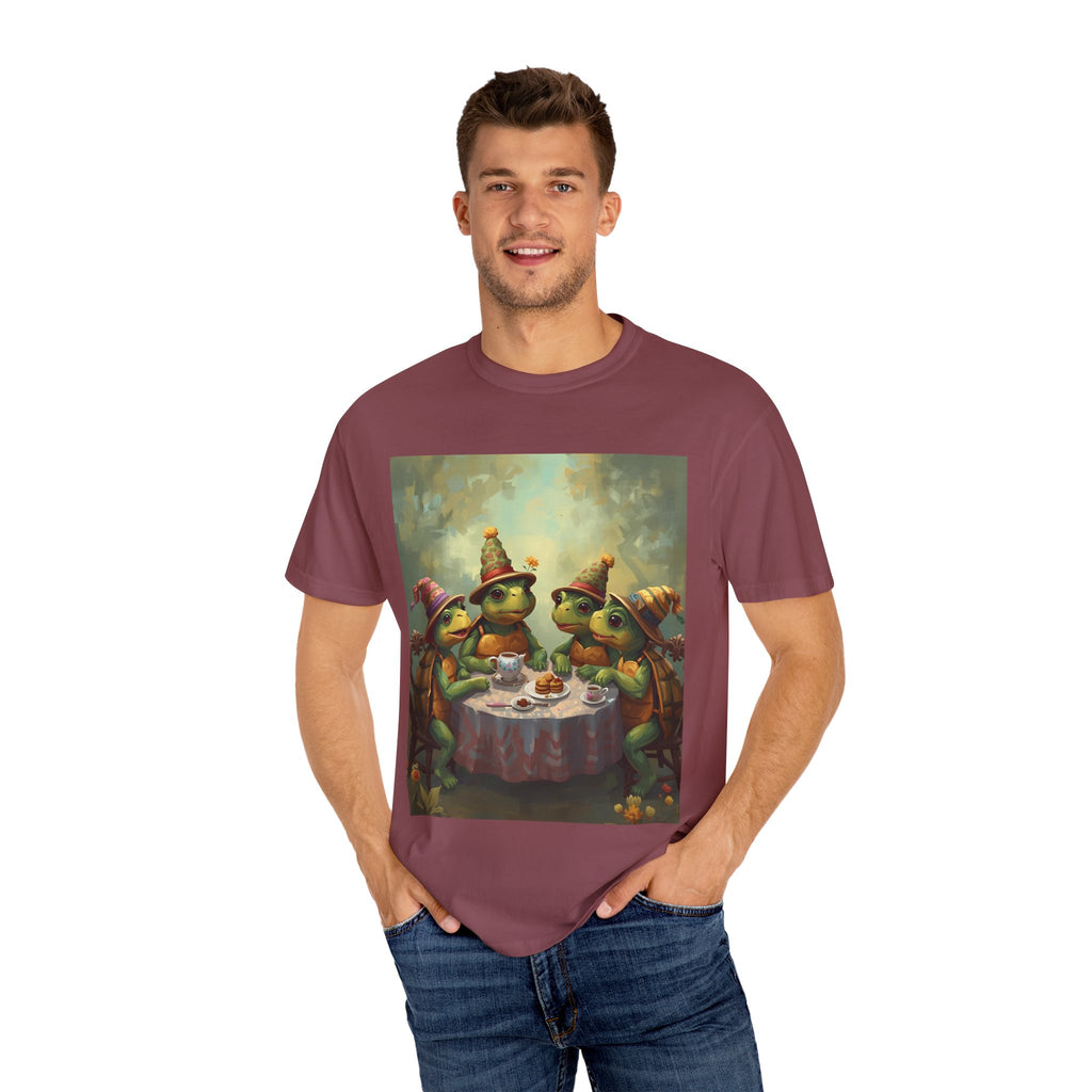 Whimsical Turtle Unisex Garment-Dyed T-shirt