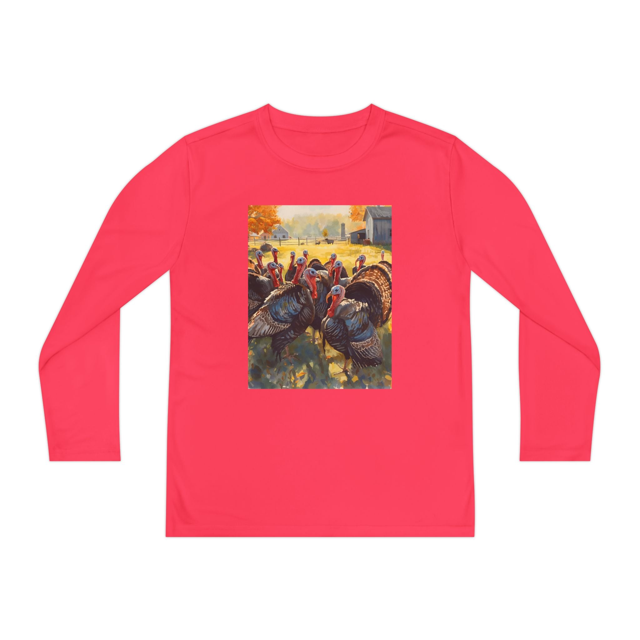 Thanksgiving Turkey Youth Long Sleeve Turkey Tee, Thanksgiving Shirt, Fall Outfit, Holiday Apparel, Kids Long Sleeve Top, Autumn Clothing