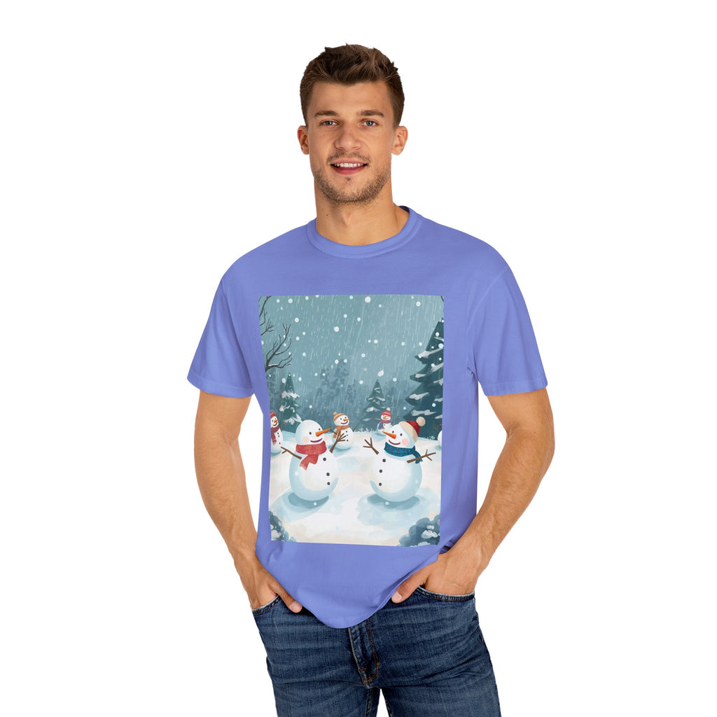 Festive Christmas Winter Wonderland Snowman T-shirt | Holiday Tee, Christmas Apparel, Gift for Him/Her, Graphic Shirt, Seasonal Fashion