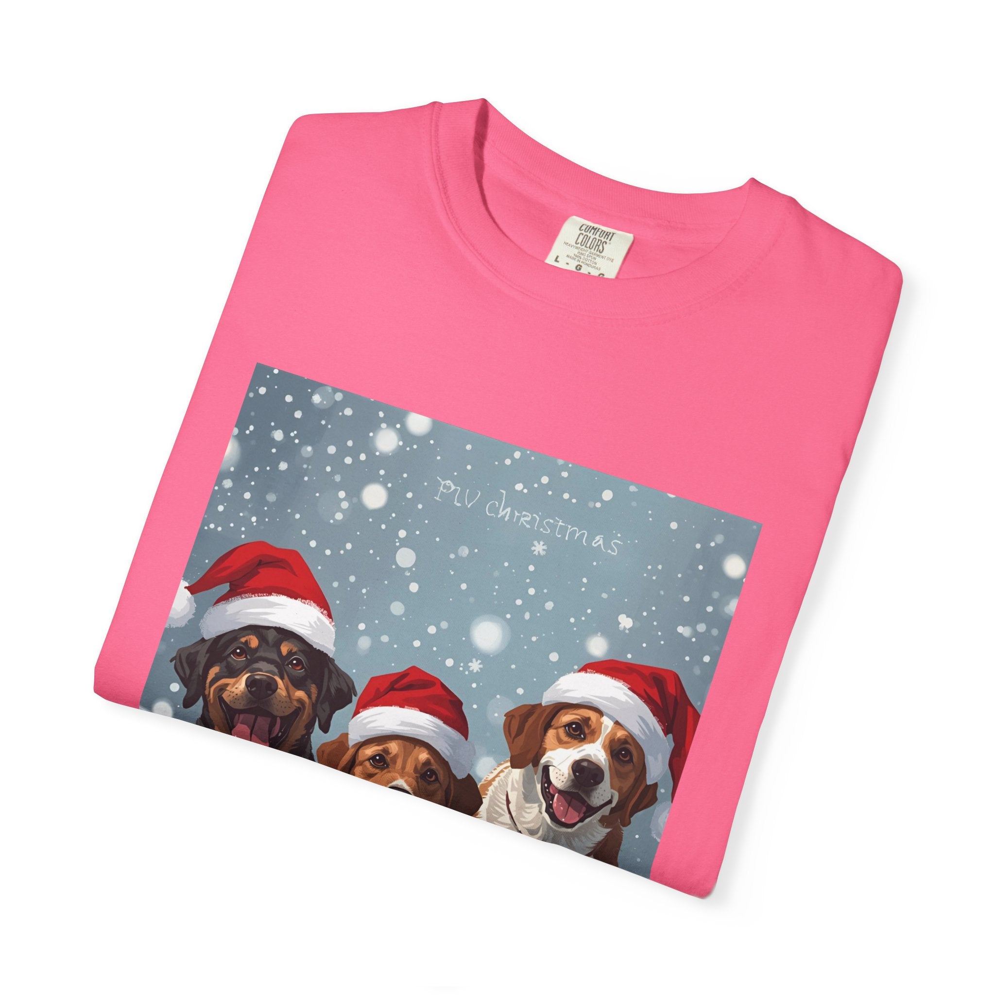 Cute Festive Dog Christmas T-Shirt, Unisex Holiday Tee, Cute Pet Lover Shirt, Christmas Apparel, Dog-Themed Gift, Winter Wear, Fun Family Outfit