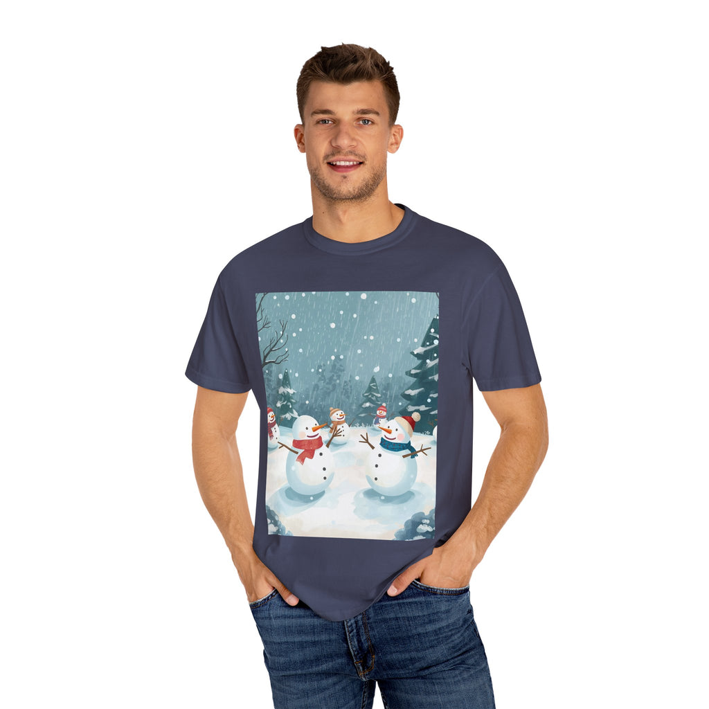 Festive Christmas Winter Wonderland Snowman T-shirt | Holiday Tee, Christmas Apparel, Gift for Him/Her, Graphic Shirt, Seasonal Fashion