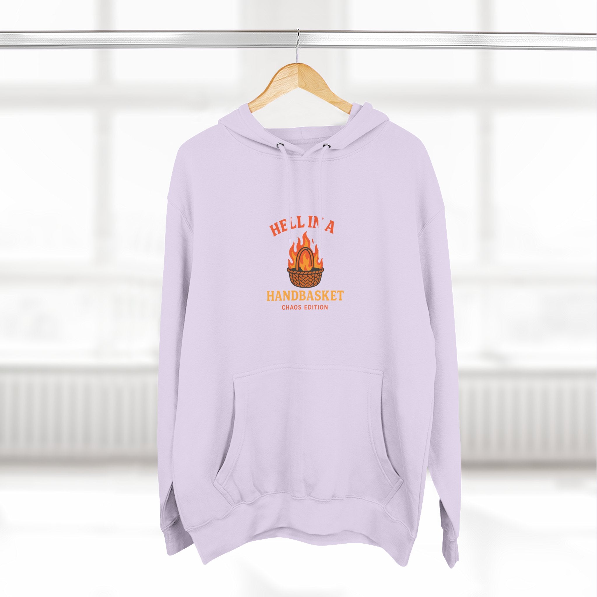 Hell In A HandBasket Funny Three-Panel Fleece Hoodie