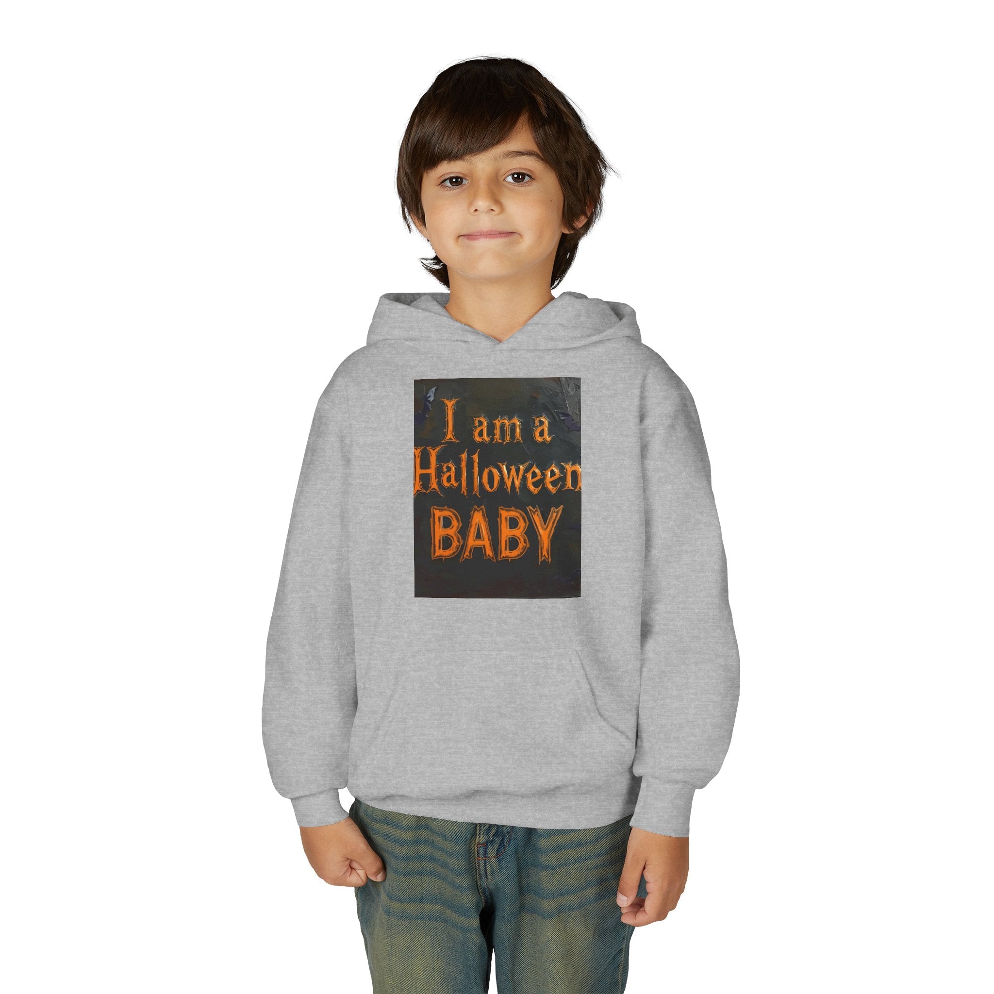 I Am A Halloween Baby Youth Heavy Blend Hooded Sweatshirt
