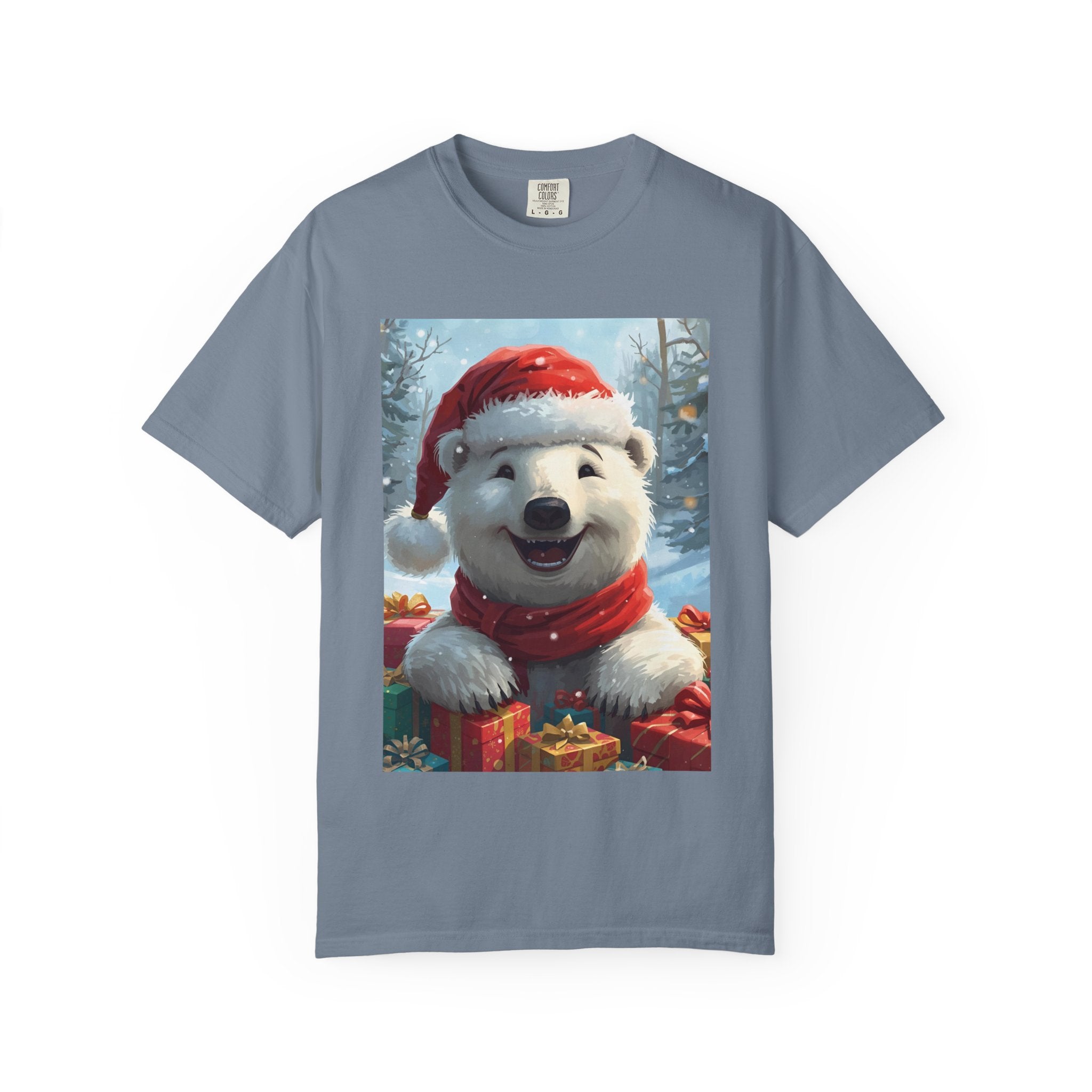 Christmas Polar Bear T-Shirt, Holiday Tee, Winter Apparel, Gift For Animal Lovers, Festive Casual Wear