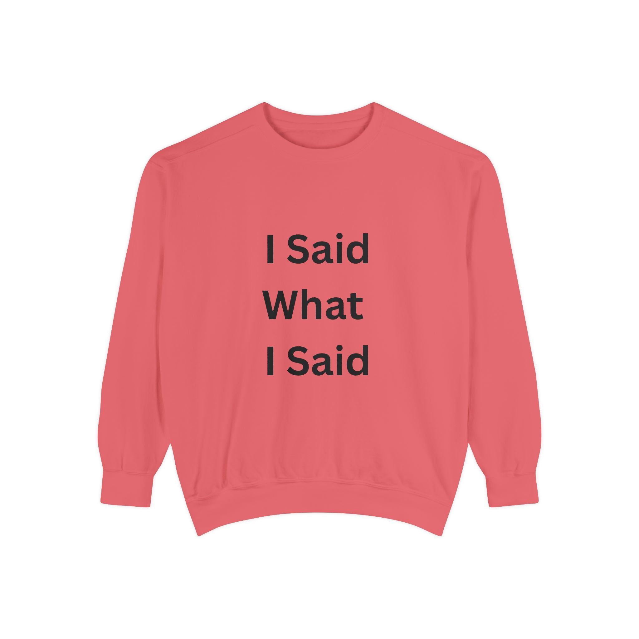 I Said What I Said Unisex Garment-Dyed Sweatshirt