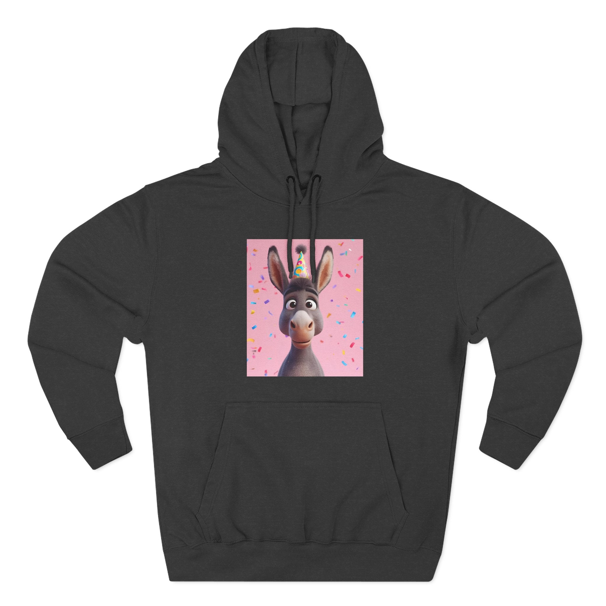 Donkey Birthday Three-Panel Fleece Hoodie