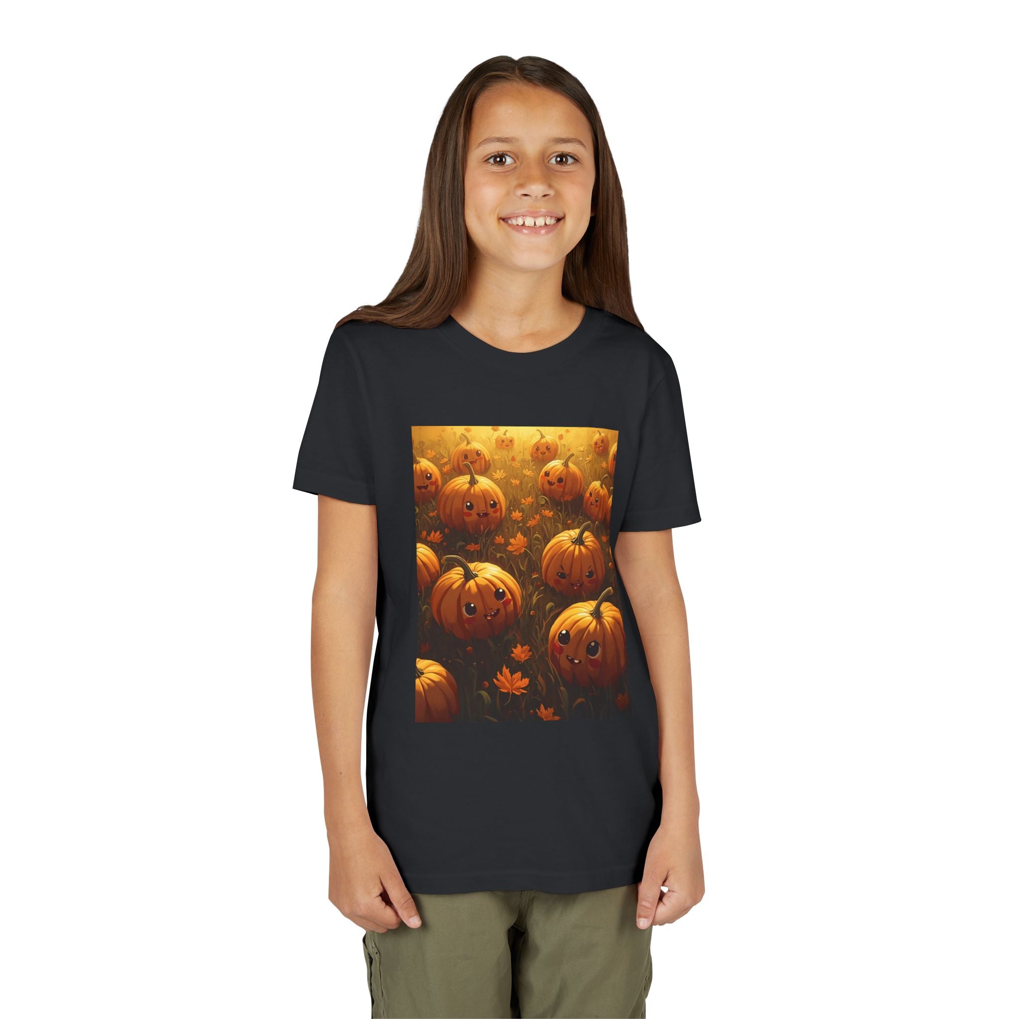 Pumpkin Halloween Youth Tee, Fall Shirt, Halloween Gift, Kids Halloween Apparel, Harvest Celebration T-shirt