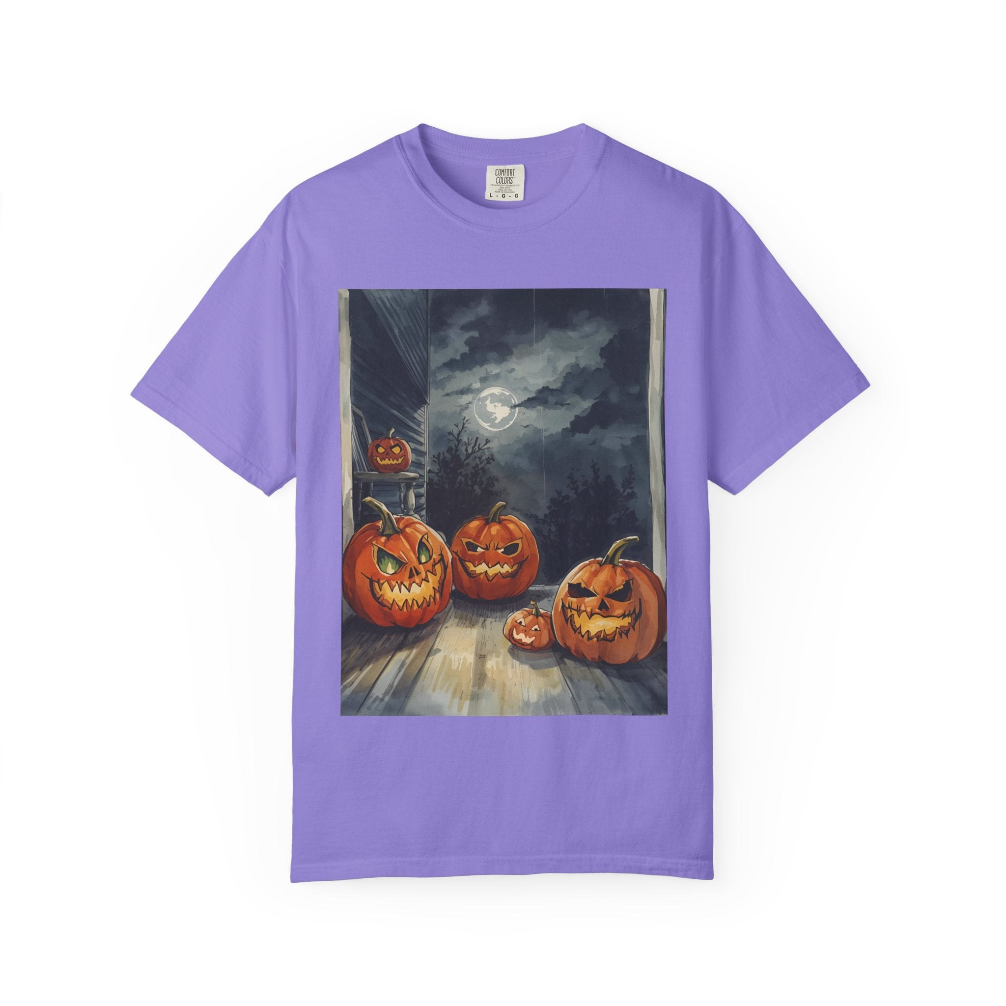 Spooky Pumpkin Night T-Shirt | Halloween Tee, Unisex Shirt, Fall Apparel, Trick or Treat Outfit, Casual Halloween Style