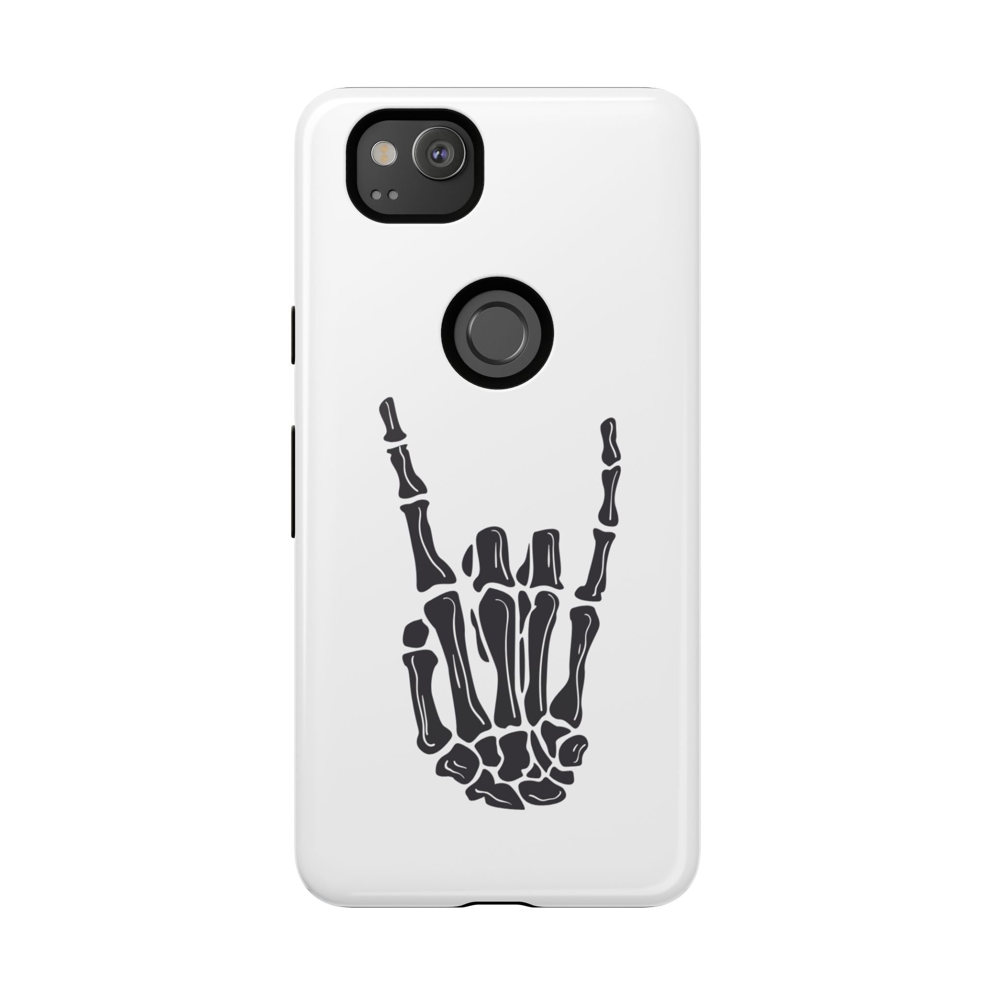 Rock On Skeleton Phone Case, Edgy Phone Cover, Tough Cases for Music Lovers, Halloween Accessories, Gifts for Him
