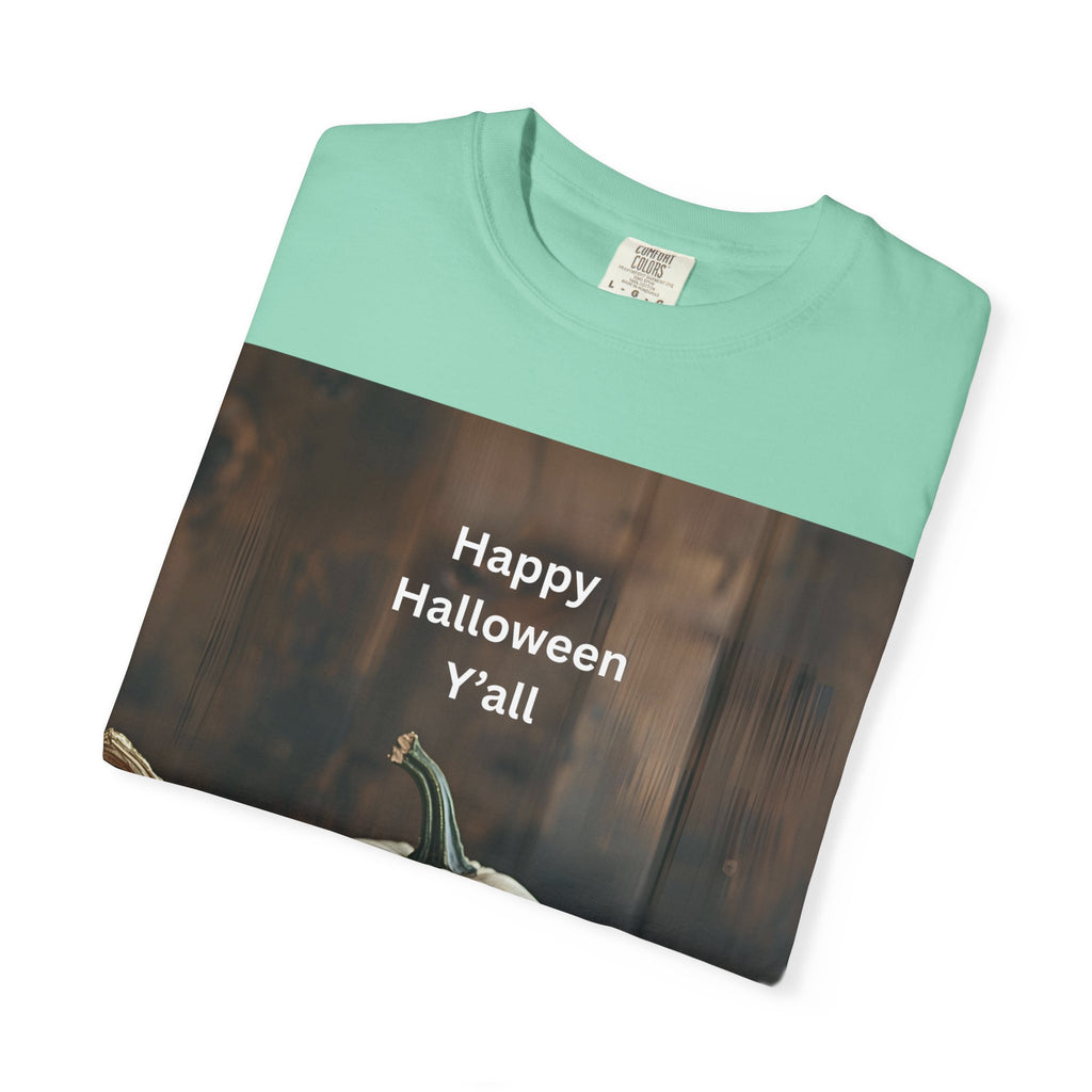 Happy Halloween Y'all T-shirt, Fall Pumpkin Tee, Unisex Halloween Apparel, Cute Halloween Gift, Autumn Wardrobe Essential