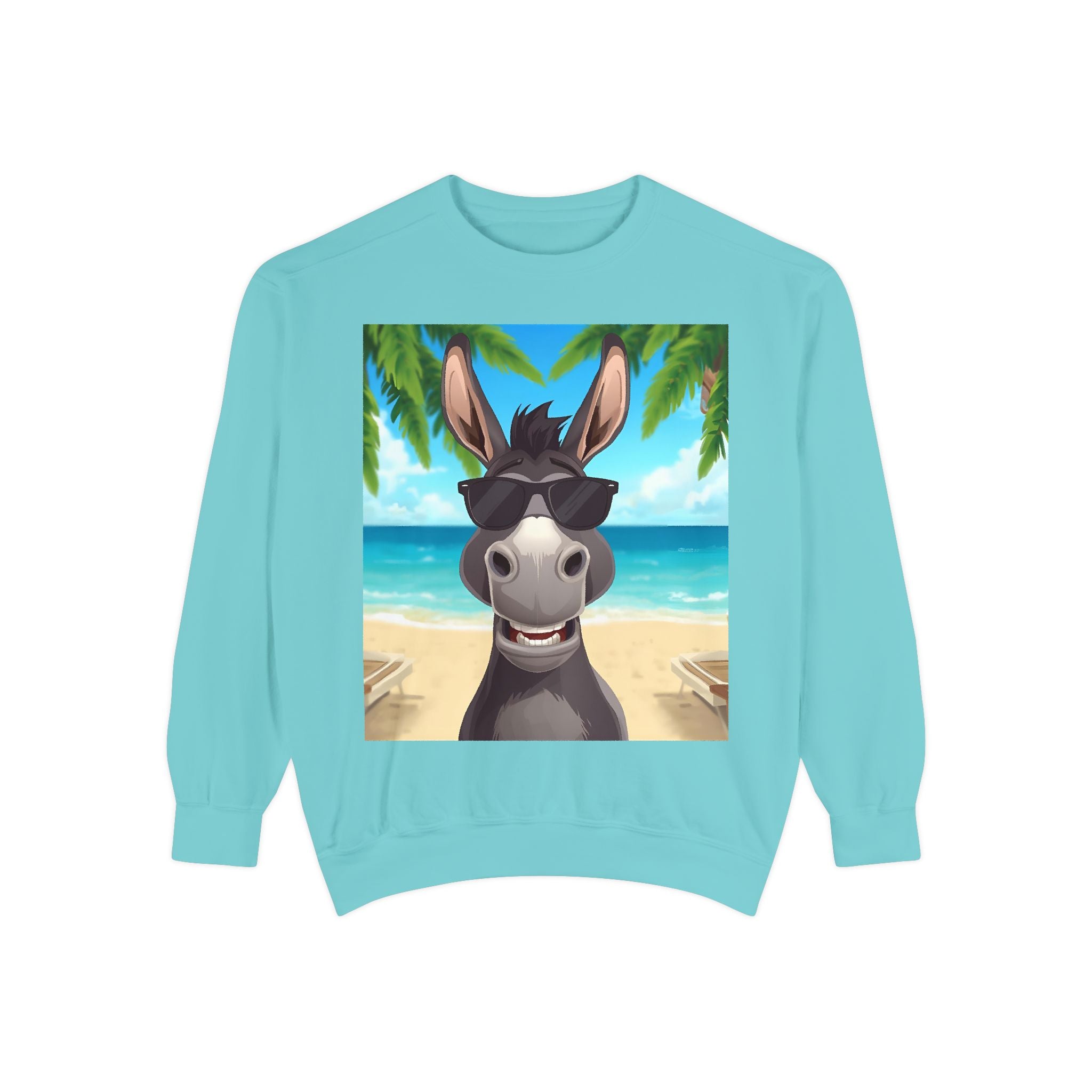 Donkey Beach Vibe Unisex Garment-Dyed Sweatshirt