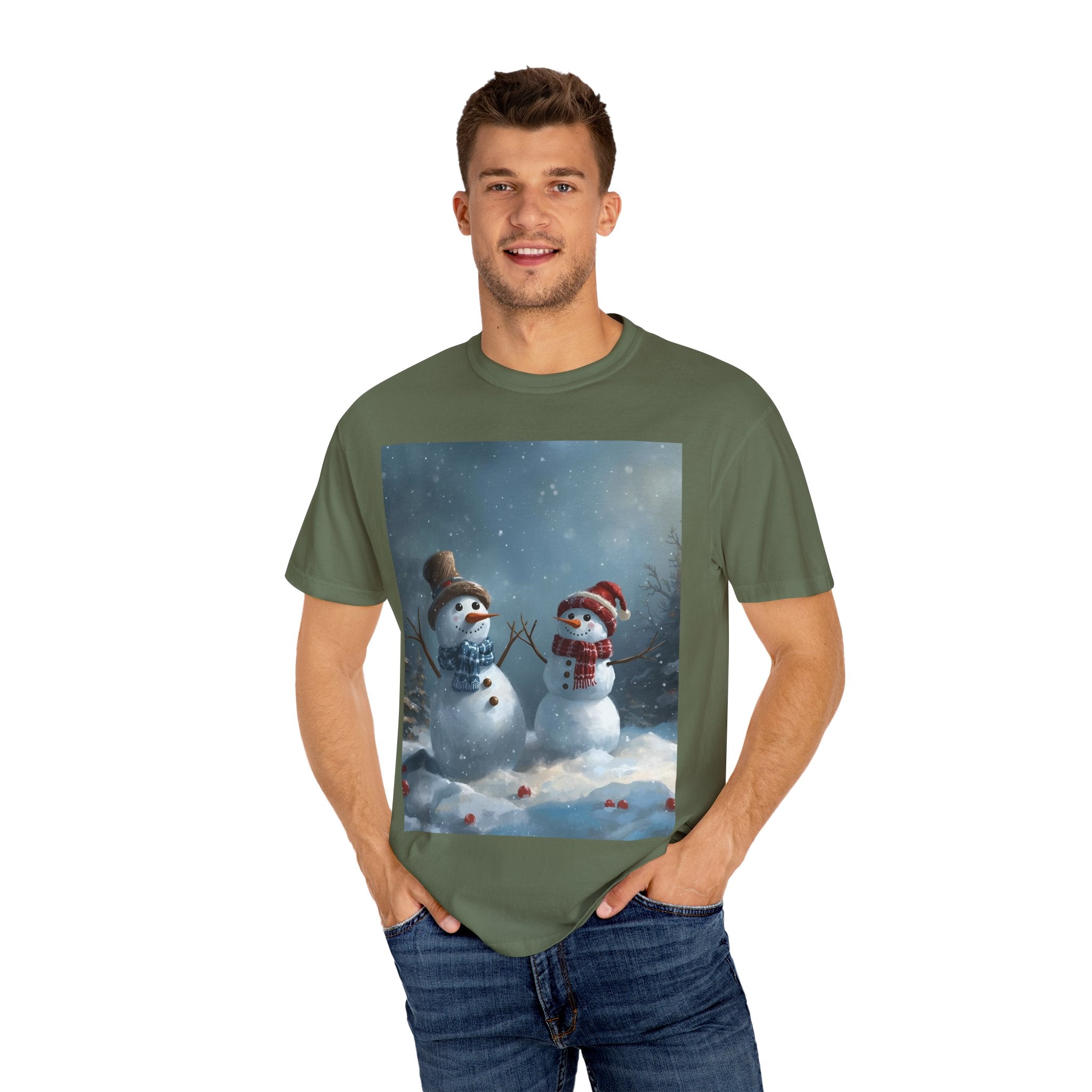 Christmas Winter Wonderland Snowman T-Shirt | Cozy Holiday Tee, Christmas Gift, Unisex Apparel, Seasonal Fashion, Winter Vibes