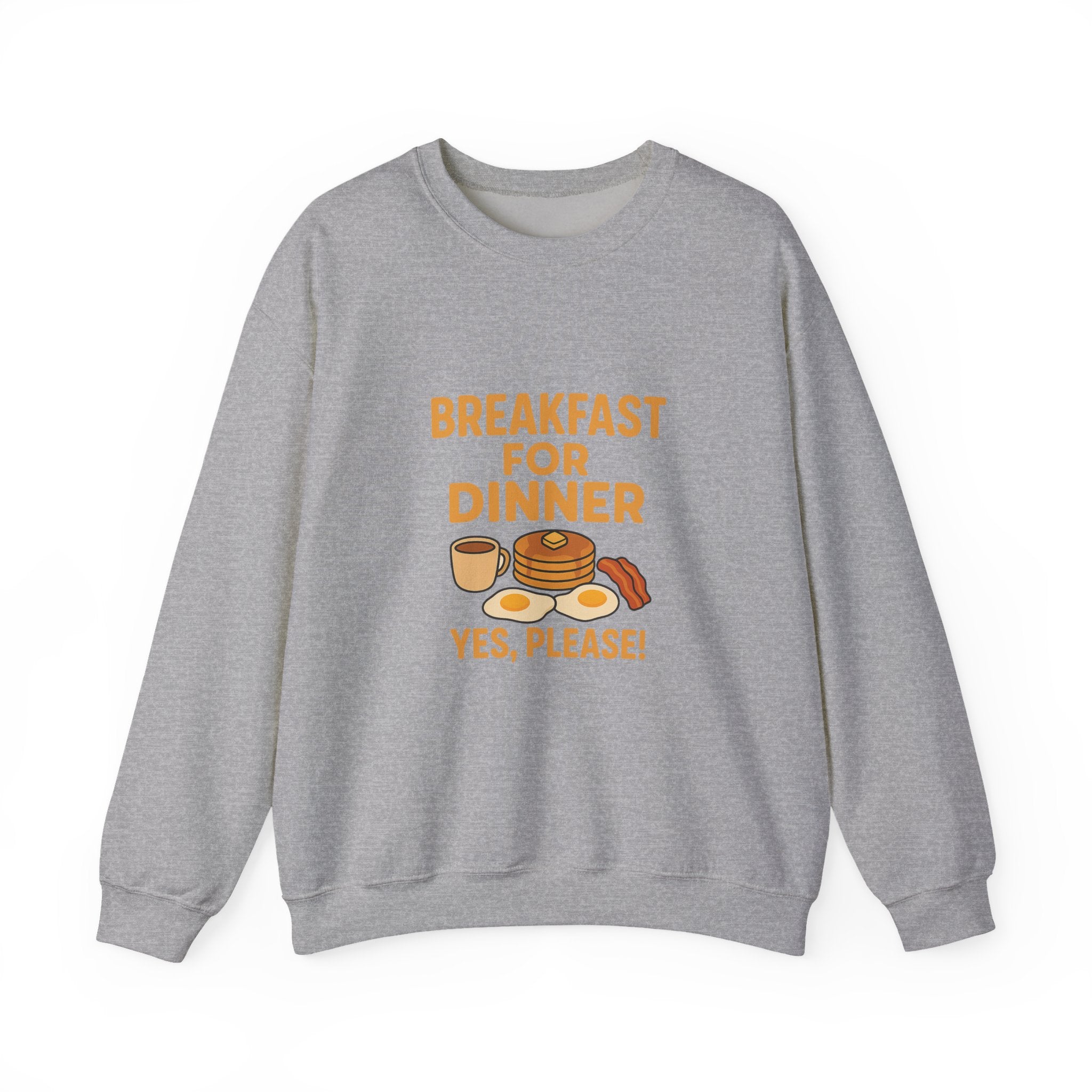 Breakfast for Dinner Sweatshirt, Cozy Crewneck for Food Lovers, Cute Gift for Brunch Enthusiasts, Fun Casual Wear, Ideal for Foodie Gifts