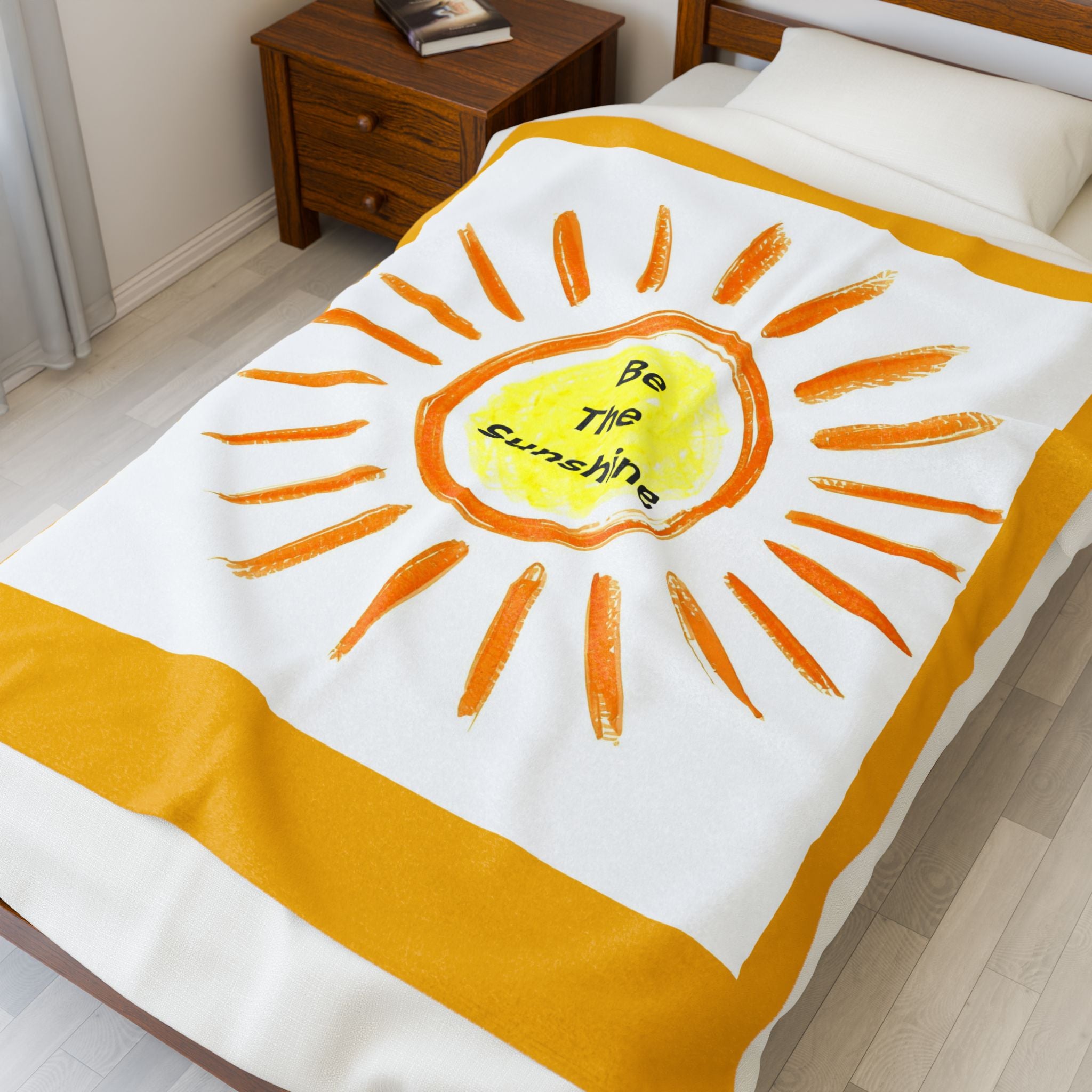 Be The Sunshine Velveteen Plush Blanket