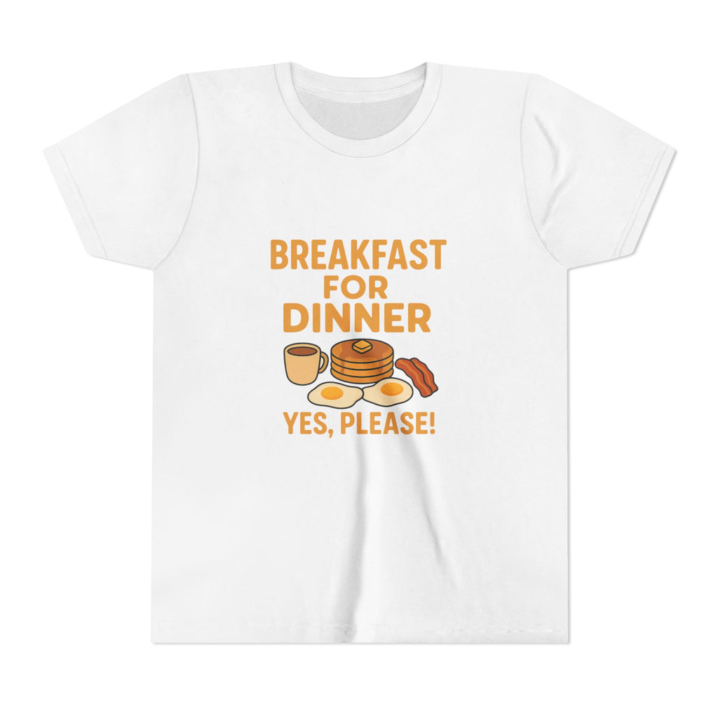 Breakfast For Dinner Youth Short Sleeve Tee