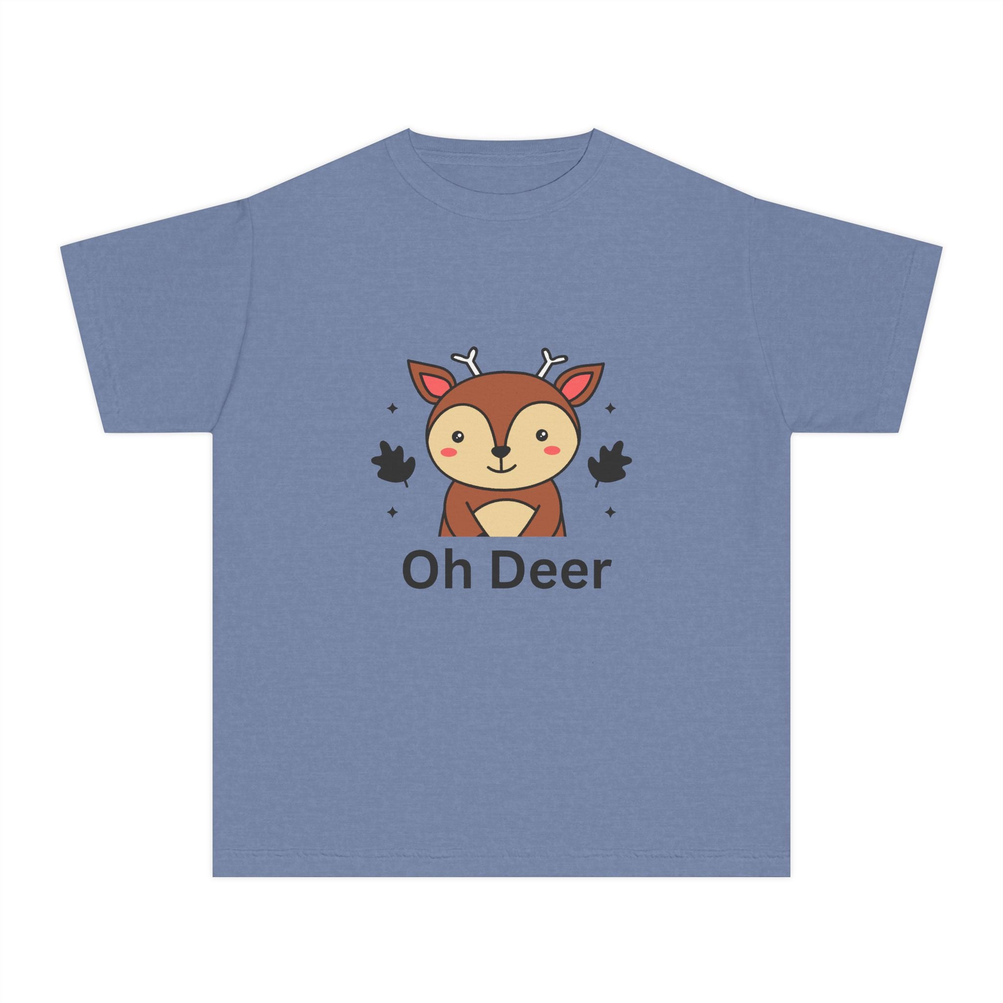 Funny Kids Tee - "Oh Deer" Design, Youth Shirt, Cute Animal Graphic, Perfect Gift for Birthdays, Holidays, or Playtime