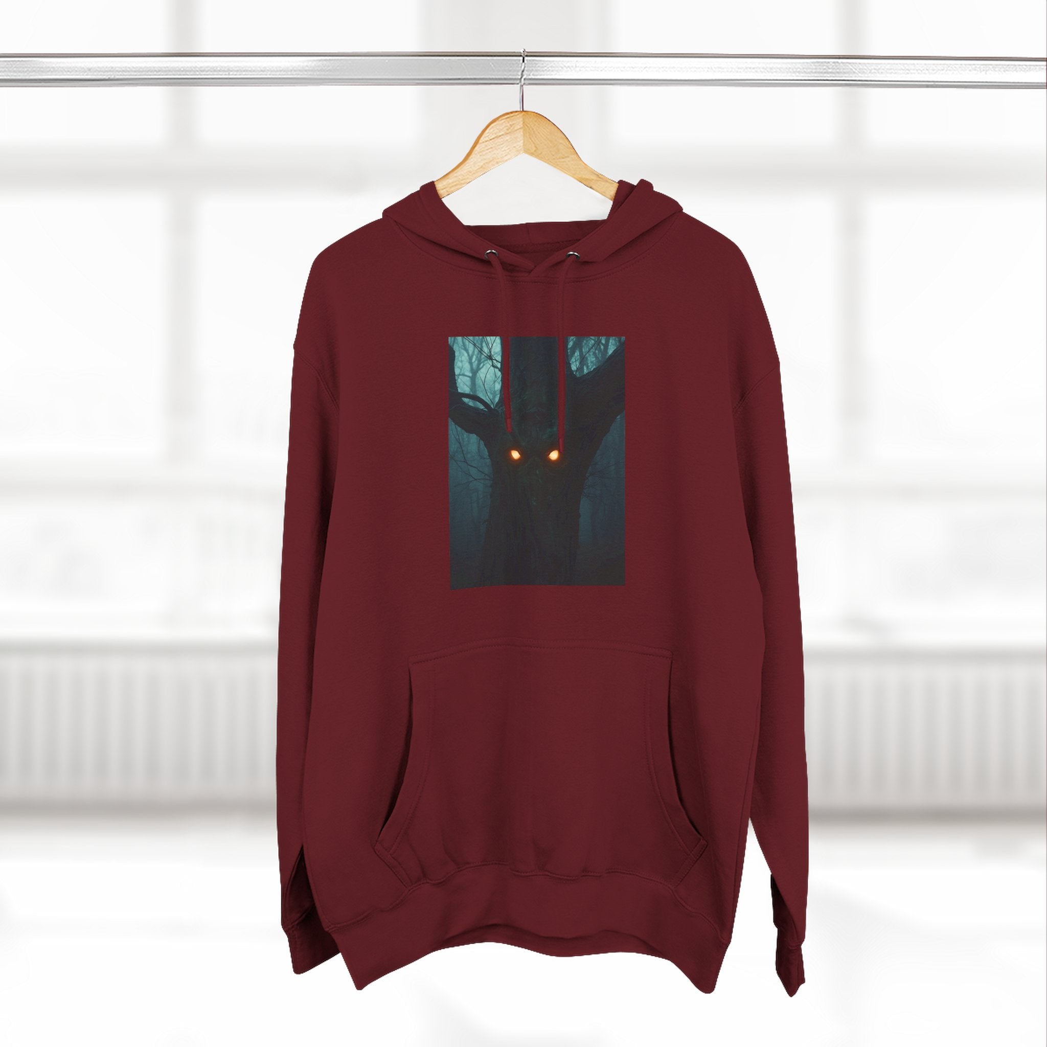 Chilling Nighttime Hoodie, Cozy Fleece Sweatshirt, Outdoor Adventure Attire, Perfect for Bonfire Nights, Gifts for Nature Lovers