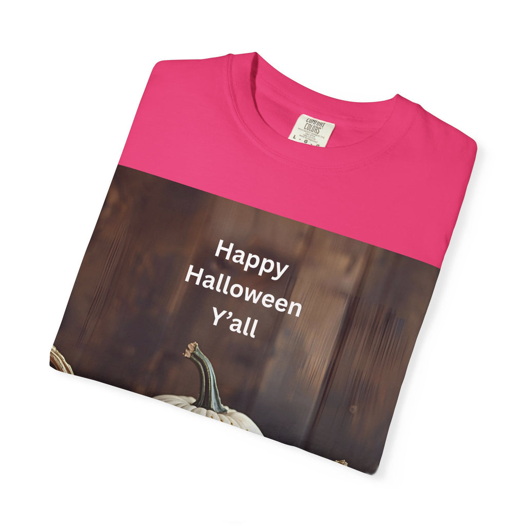 Happy Halloween Unisex T-Shirt, Casual Fall Tee, Halloween Gift, Pumpkin Shirt, Autumn Apparel, Holiday Style