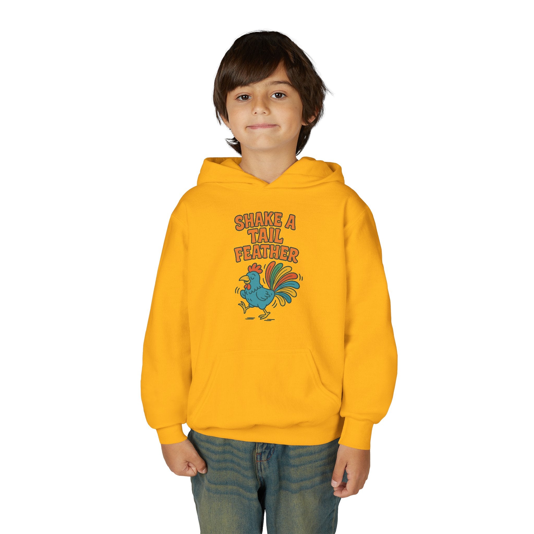 Shake A Tail Feather Youth Heavy Blend Hooded Sweatshirt