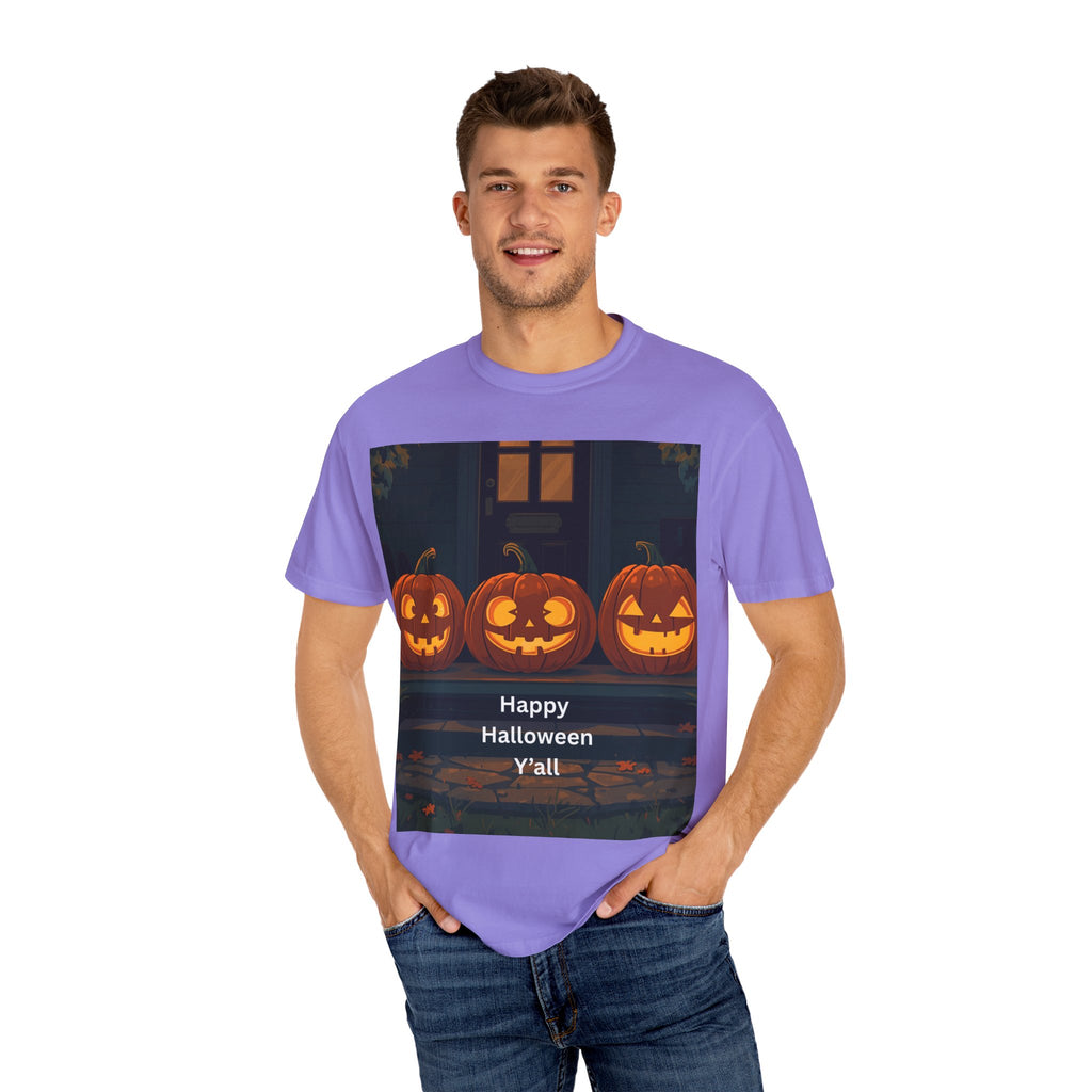 Happy Halloween Pumpkin Unisex T-shirt, Spooky Season Tee, Fall Festival Shirt, Pumpkin Graphic Top, Halloween Gift for Him/Her