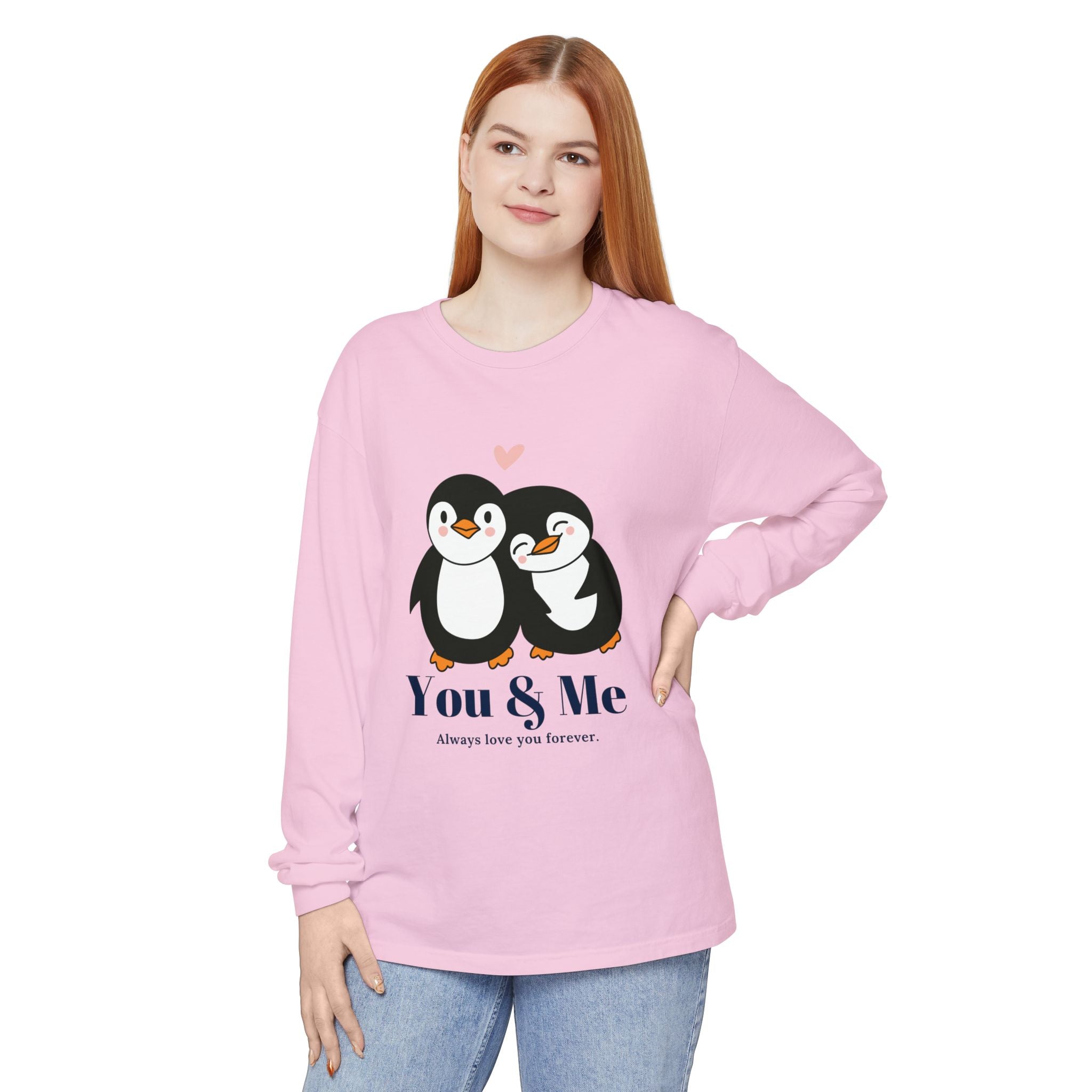 Adorable Penguin Love Long Sleeve T-Shirt | Cute Couples Gift, Valentine's Day Apparel, Matching Tees, Cozy Date Night Wear, [...]