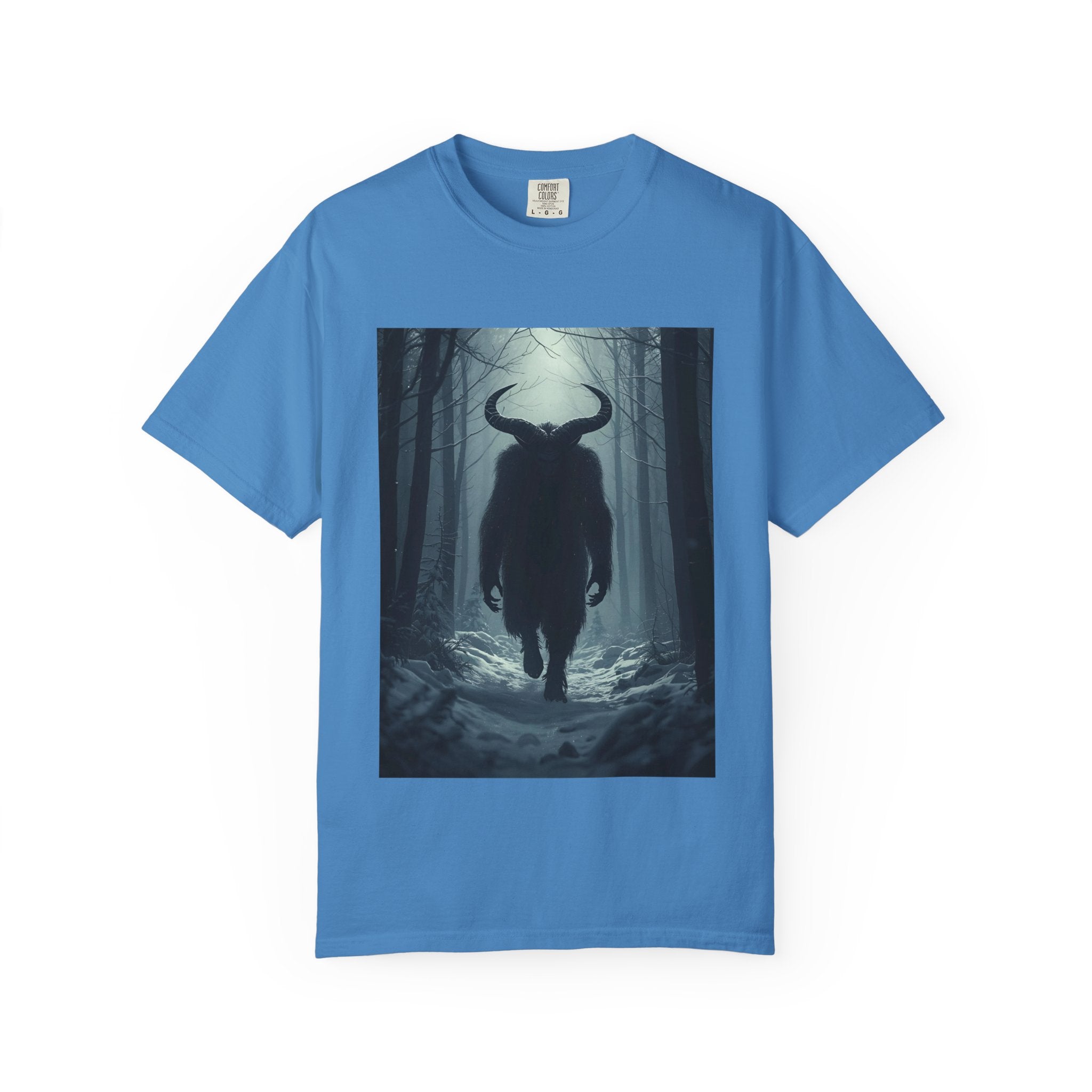 Spooky Forest Creature T-Shirt | Unisex Garment-Dyed Tee | Nature Lover Apparel, Graphic Tee, Gift for Him, Outdoor Adventure Wear