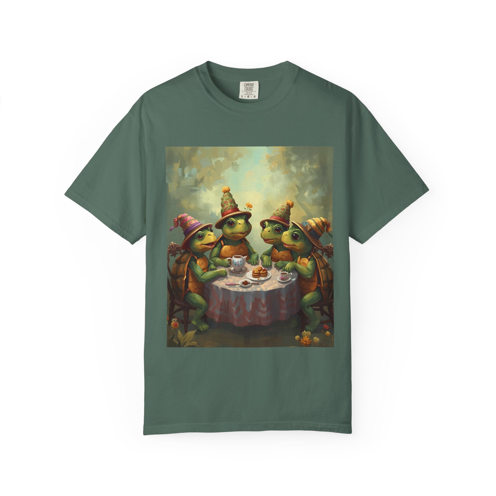 Whimsical Turtle Unisex Garment-Dyed T-shirt