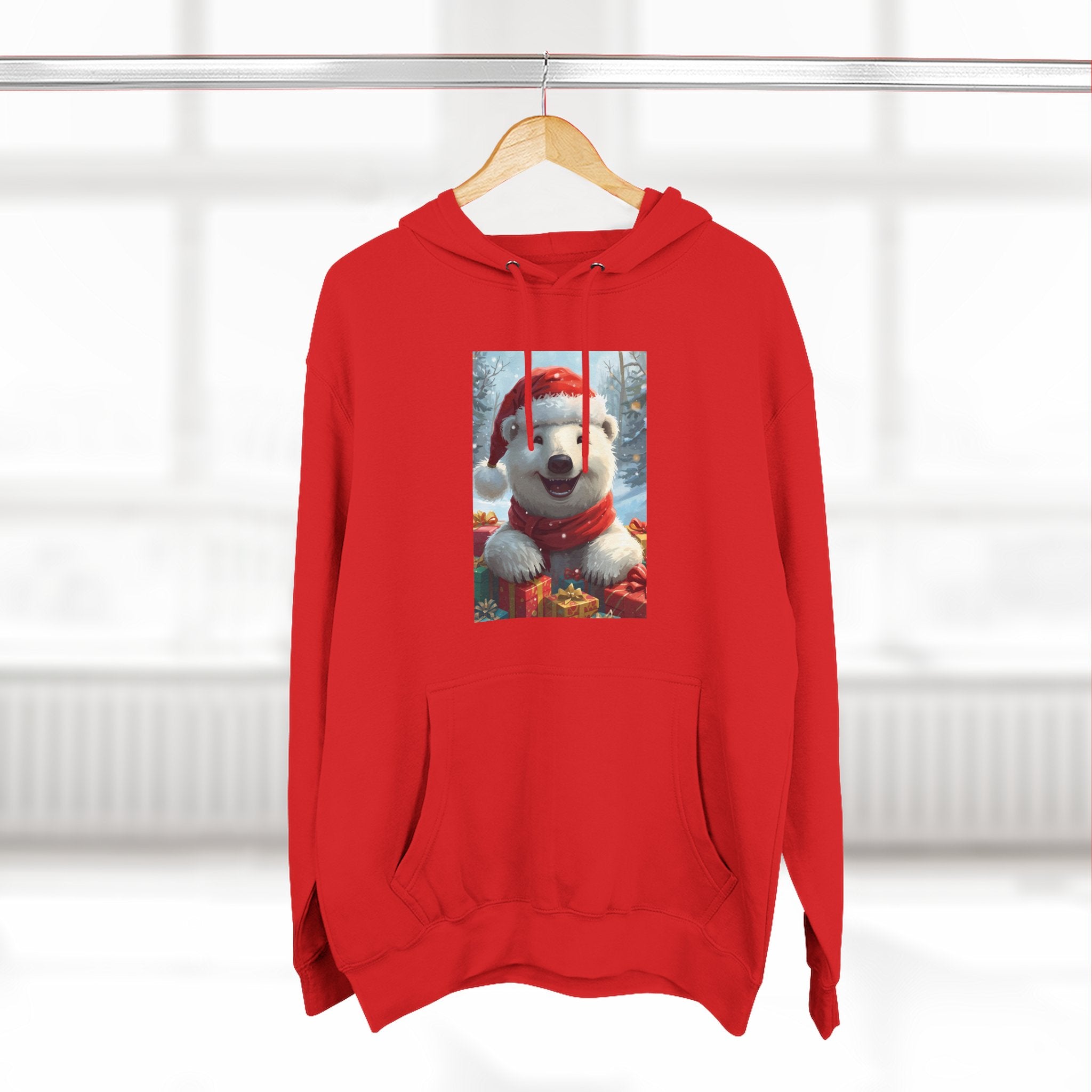 Cozy Winter Hoodie, Festive Fleece Sweatshirt with Cute Holiday Design, Perfect for Christmas Gifts, Casual Winter Wear, Dog Lover Apparel