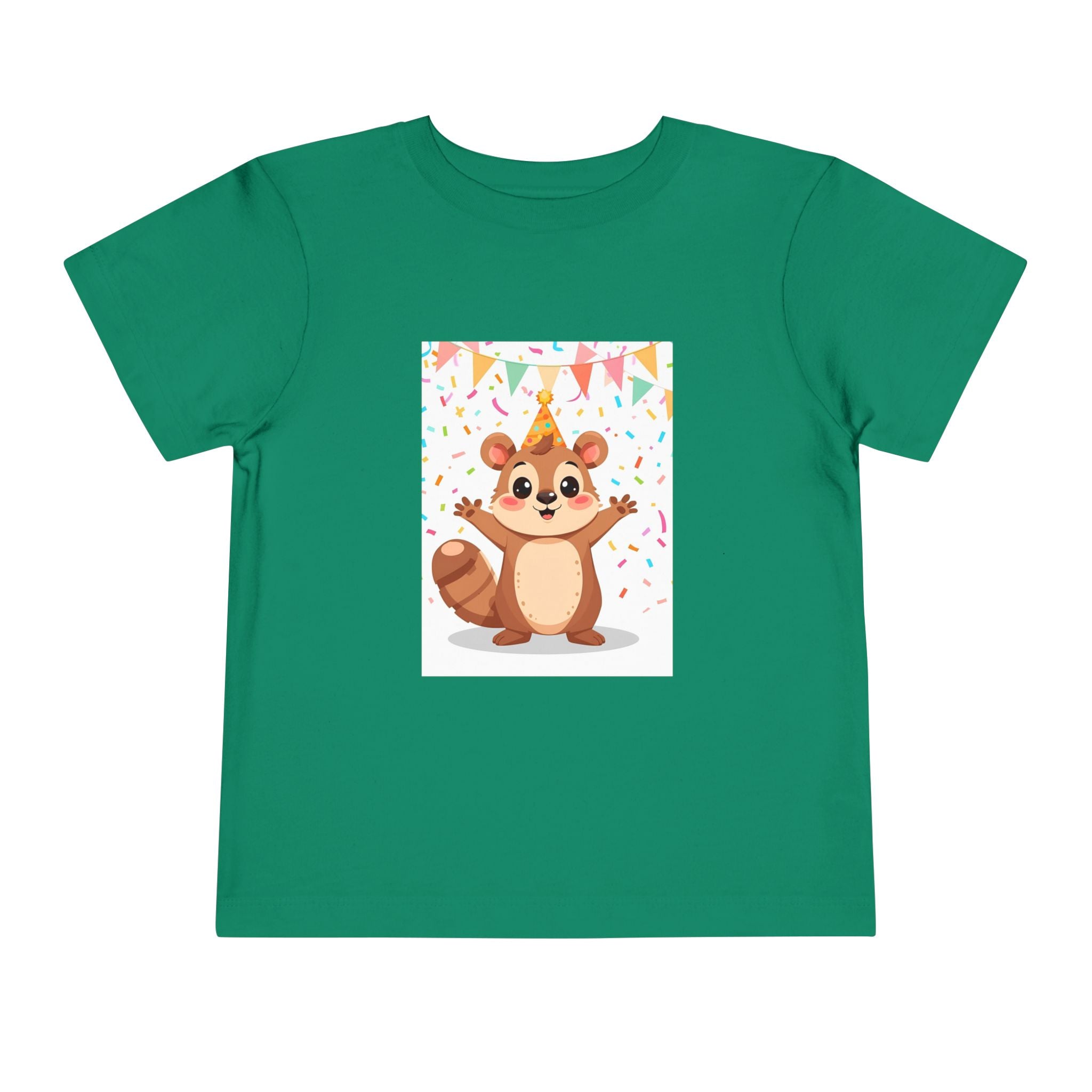Party Animal With Squirl Toddler Short Sleeve Tee
