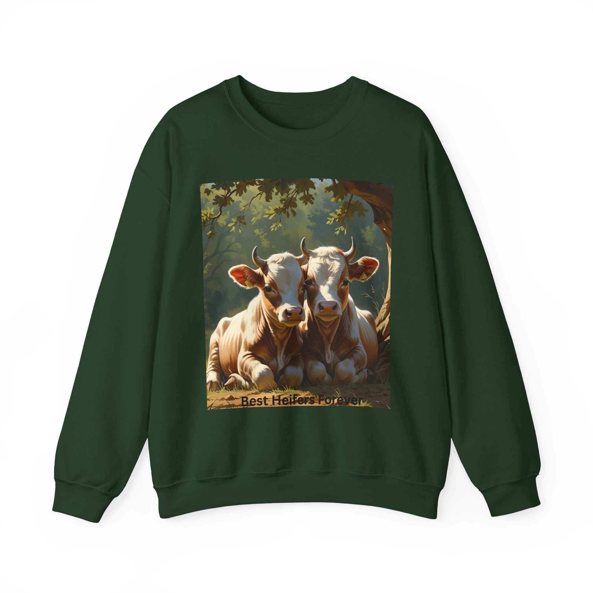 Cozy Cow Crewneck Sweatshirt, Unisex Pullover, Animal Lover Gift, Farmhouse Decor, Best Friends, Cute Sweatshirt