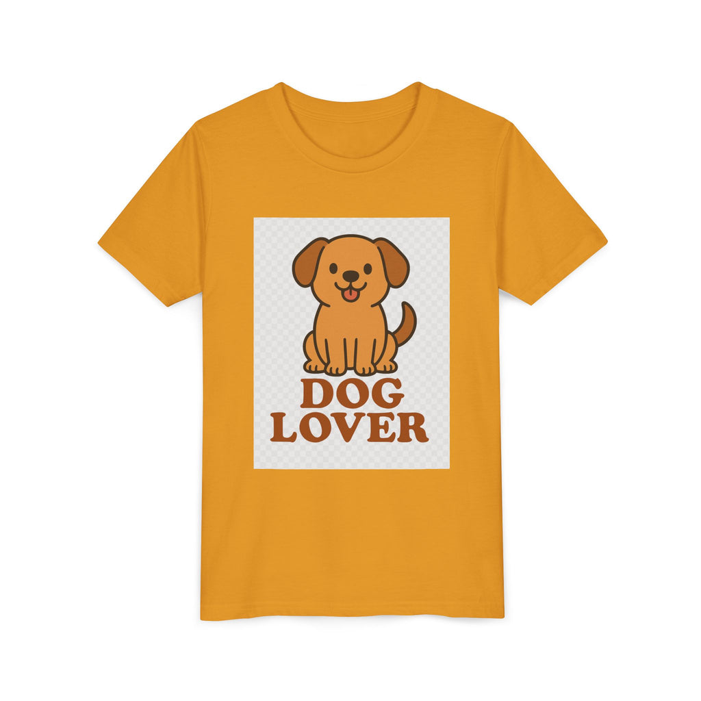 Cute Dog Lover Youth T-Shirt, Pet Lover Gift, Animal Tee, Kids Dog Shirt, Birthday Present for Kids, Fun Youth Apparel