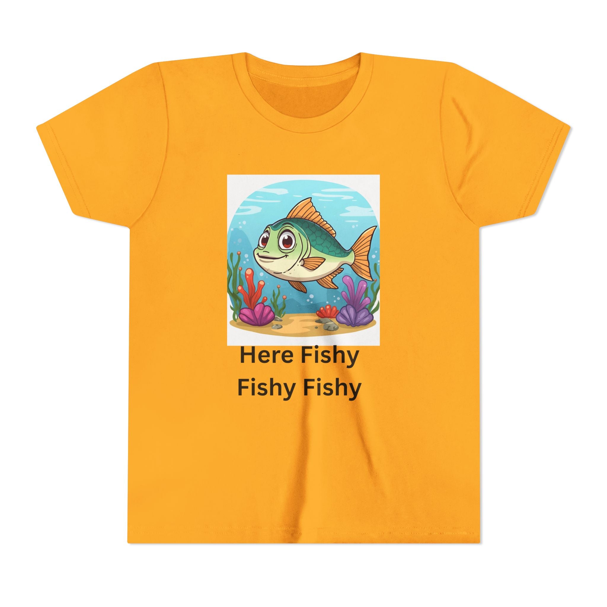 Here Fishy Fishy Fishy Youth Short Sleeve Tee
