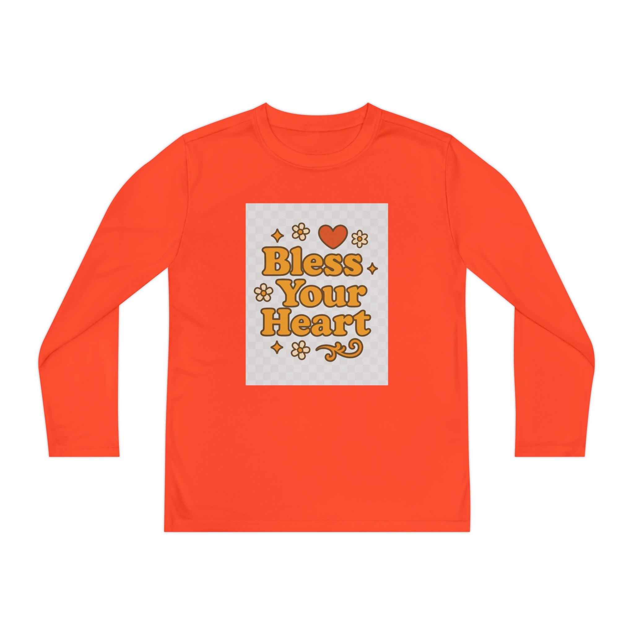 Bless Your Heart Youth Long Sleeve Competitor Tee