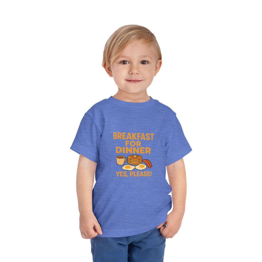 Breakfast For Dinner Toddler Short Sleeve Tee