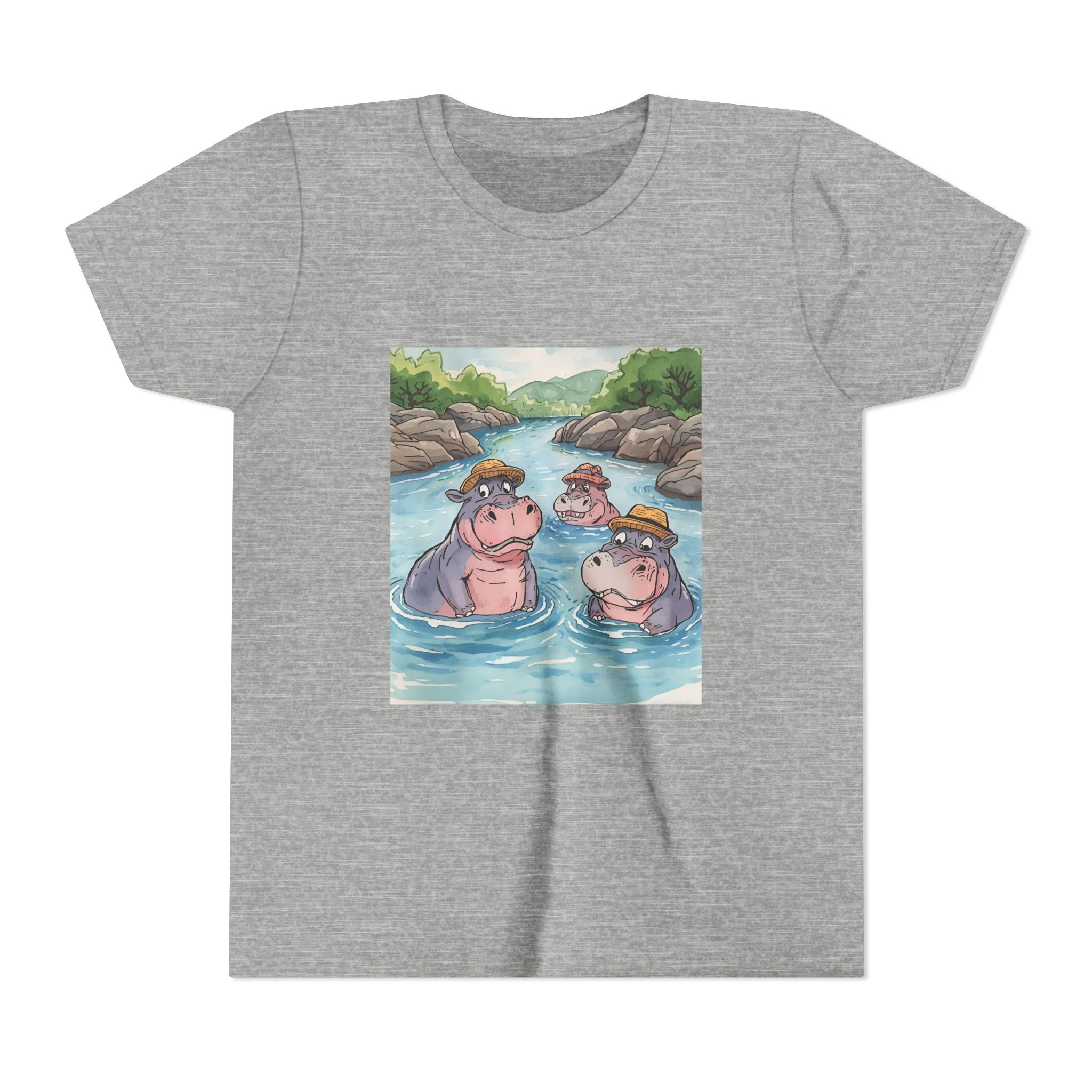 Hippo Cute Youth Short Sleeve Tee