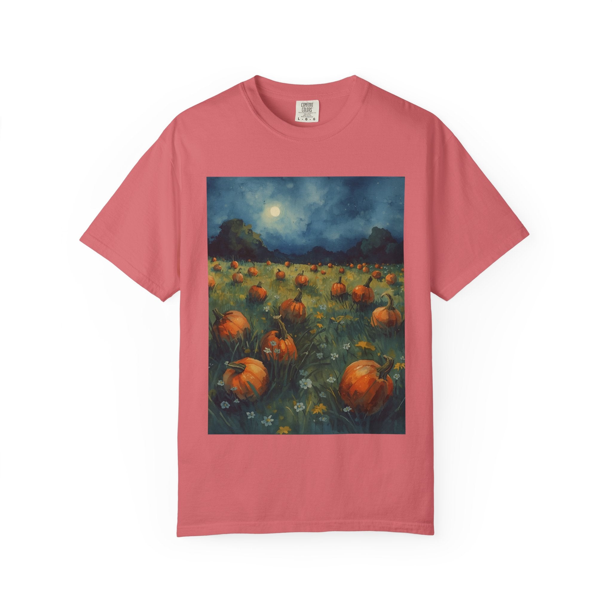 Pumpkin Patch Moonlit T-shirt | Fall Harvest Tee | Halloween Shirt | Unisex Autumn Apparel | Cozy Gift for Pumpkin Lovers