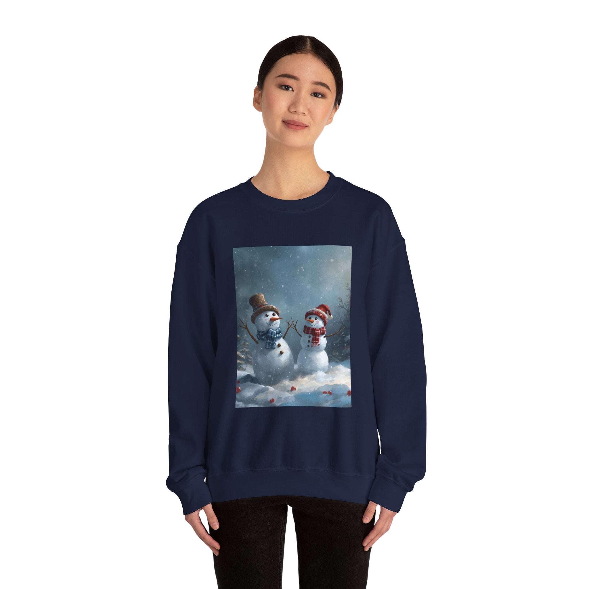 Christmas Snowman Winter Wonderland Sweatshirt - Cozy Crewneck with Snowman Design, Holiday Gift, Christmas Apparel, Winter Fashion, Seasonal Comfort