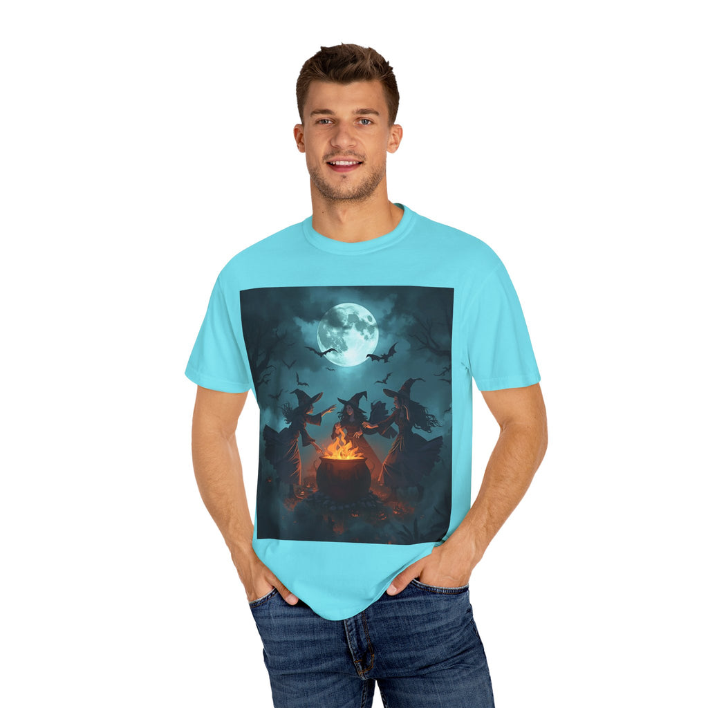 Spooky Halloween T-Shirt, Witchy Vibes Shirt, Unisex Spooky Tee, Halloween Costume Top, Witch Cauldron Graphic Shirt