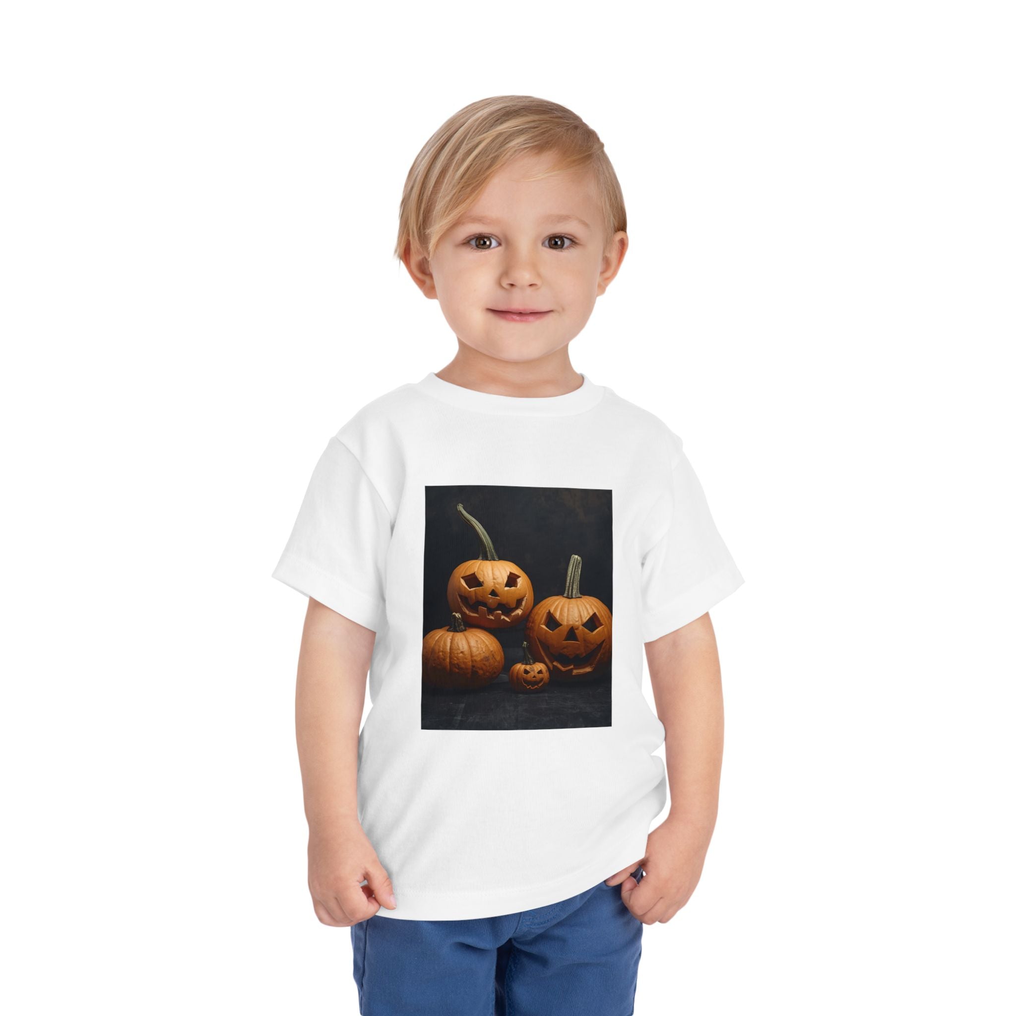 Spooky Halloween Pumpkin Toddler Short Sleeve Tee