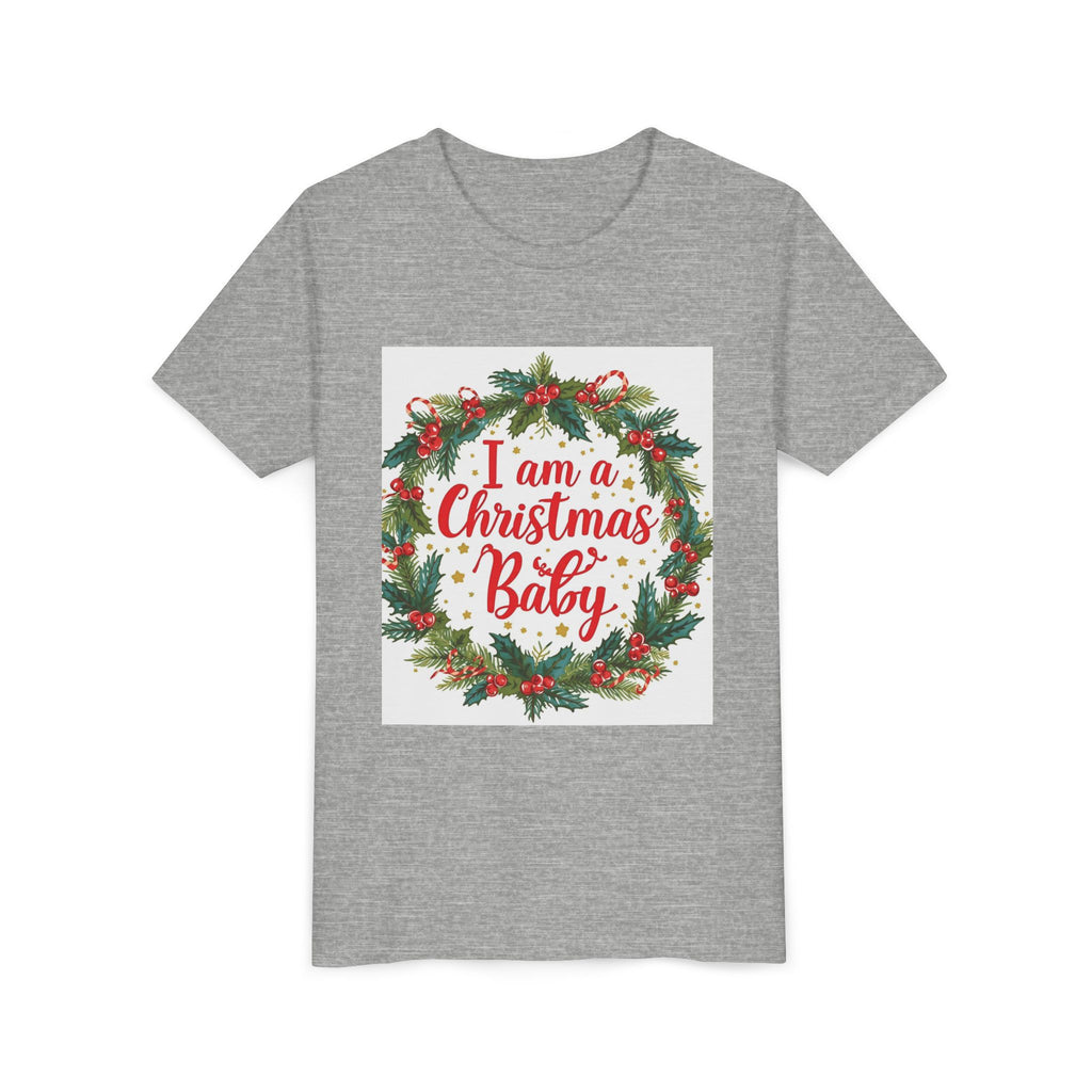 I Am A Christmas Baby Youth Short Sleeve Tee